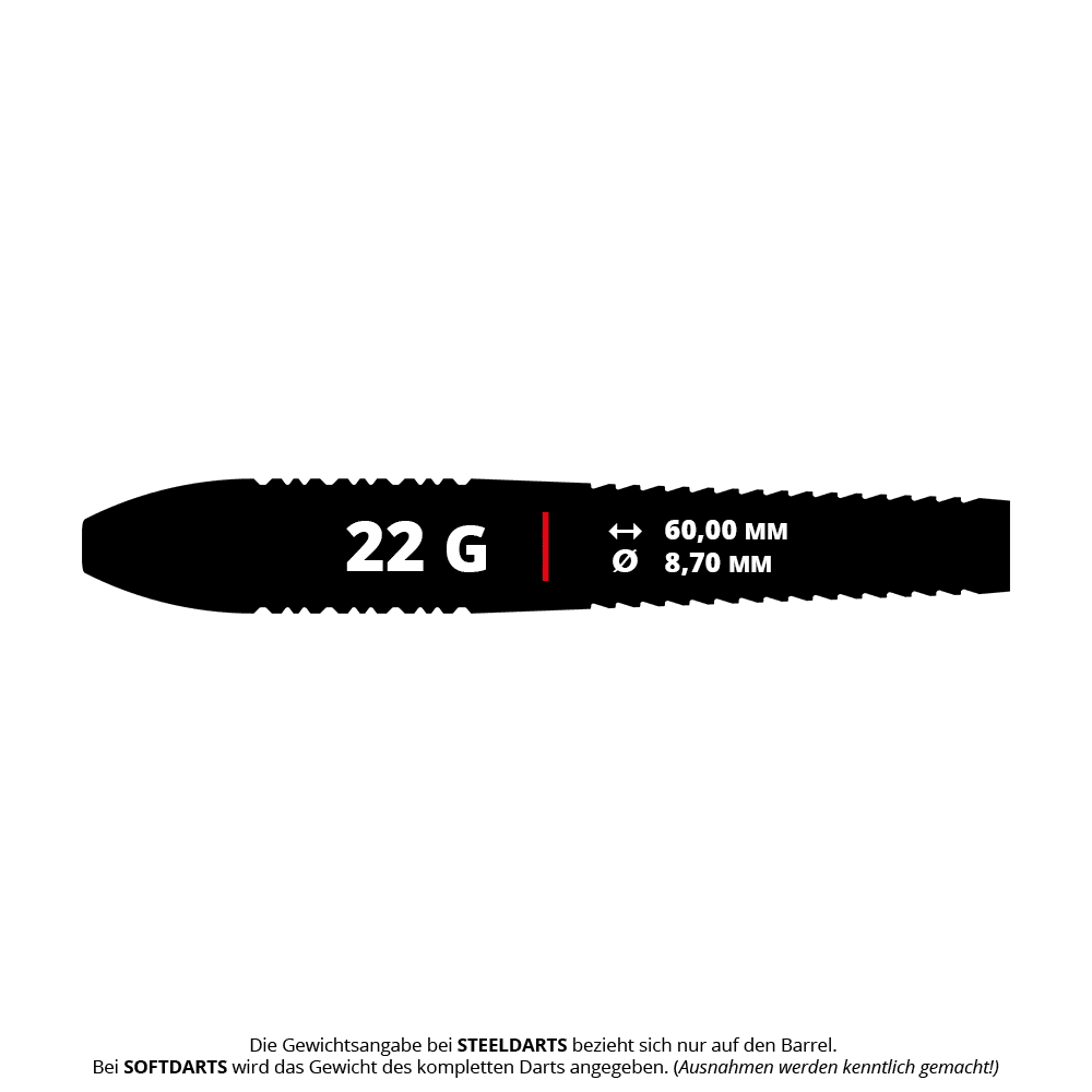 Target Nathan Aspinall freccette in ottone e acciaio - 22 g Das Bild zeigt die Target Nathan Aspinall Brass Steeldarts mit einem Gewicht von 22g. Die Darts sind für das Steeldart-Spiel geeignet.