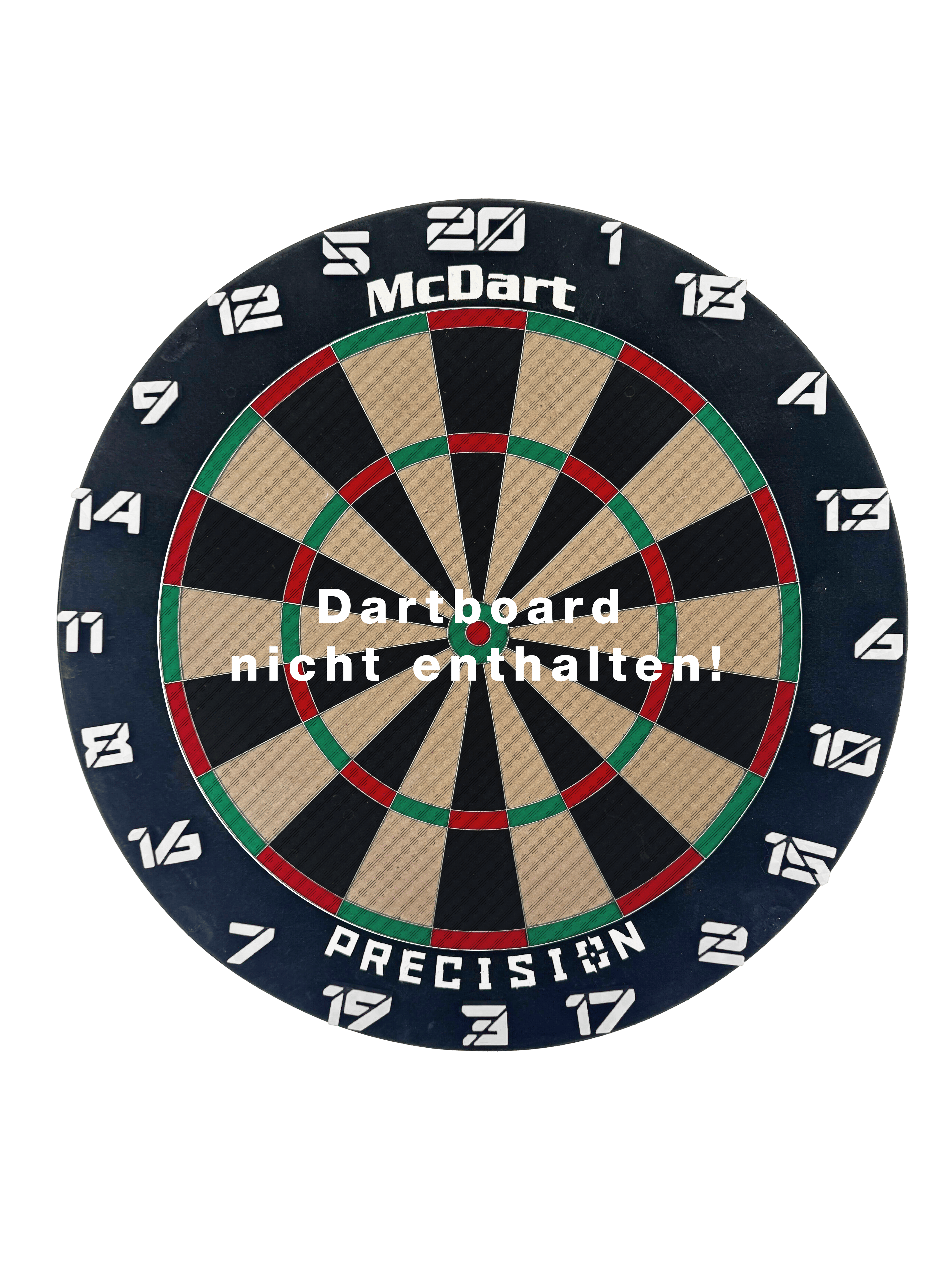 Anelli numerici per freccette McDart / Anello numerico Cyber Das Bild zeigt ein Objekt mit dem Dateinamen 'Cyber wei Board'. Das Objekt befindet sich auf einem Brett und ist weiß.