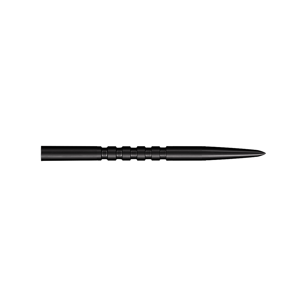 Abgebildet sind schwarze Steeldartspitzen. Das Modell ist Grip Point mit einer Länge von 35 mm.