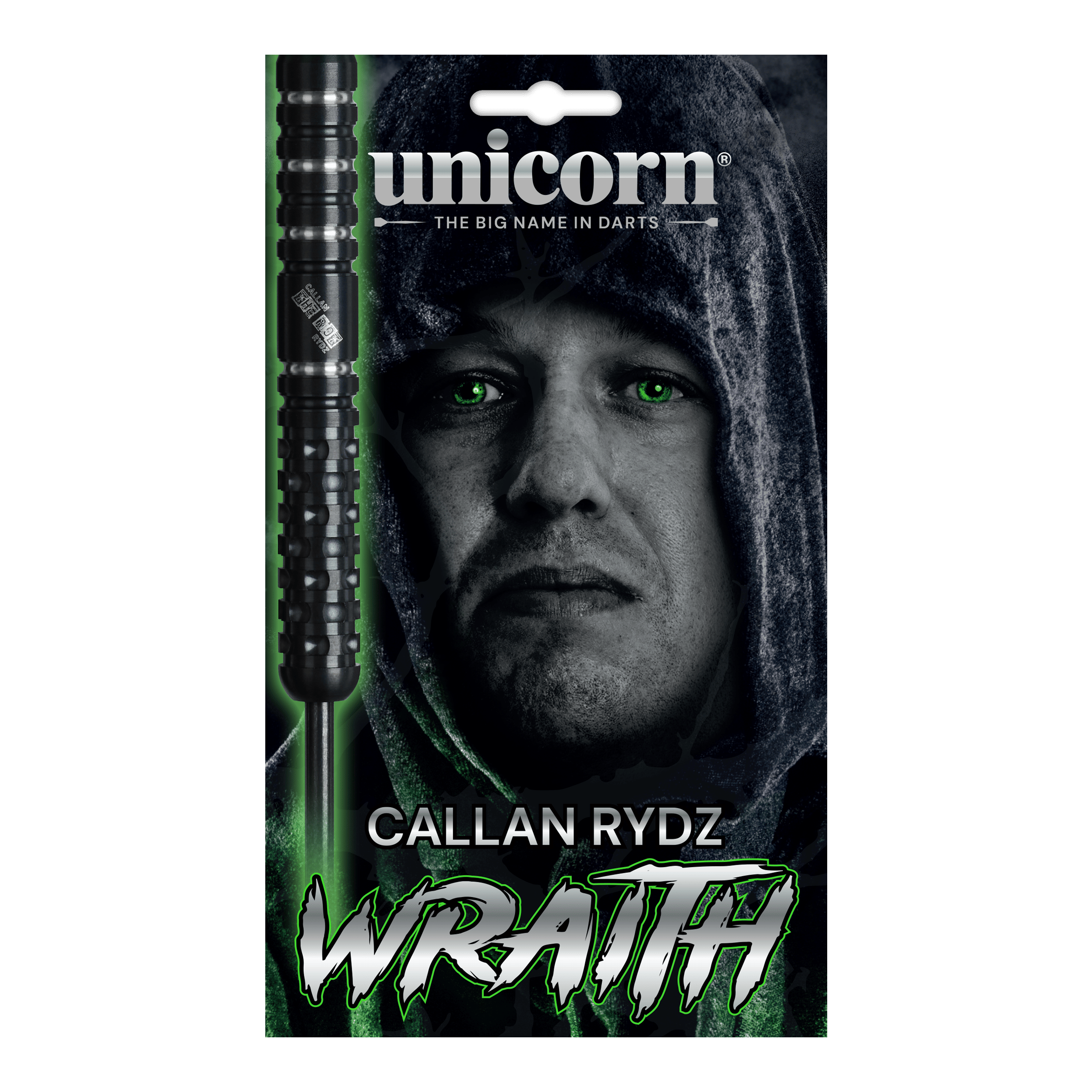 Freccette in acciaio Unicorn Wraith Callan Rydz - 23 g Das Foto zeigt Unicorn Wraith Callan Rydz Steeldarts - 23g. Die Darts sind für professionelle Spieler geeignet.