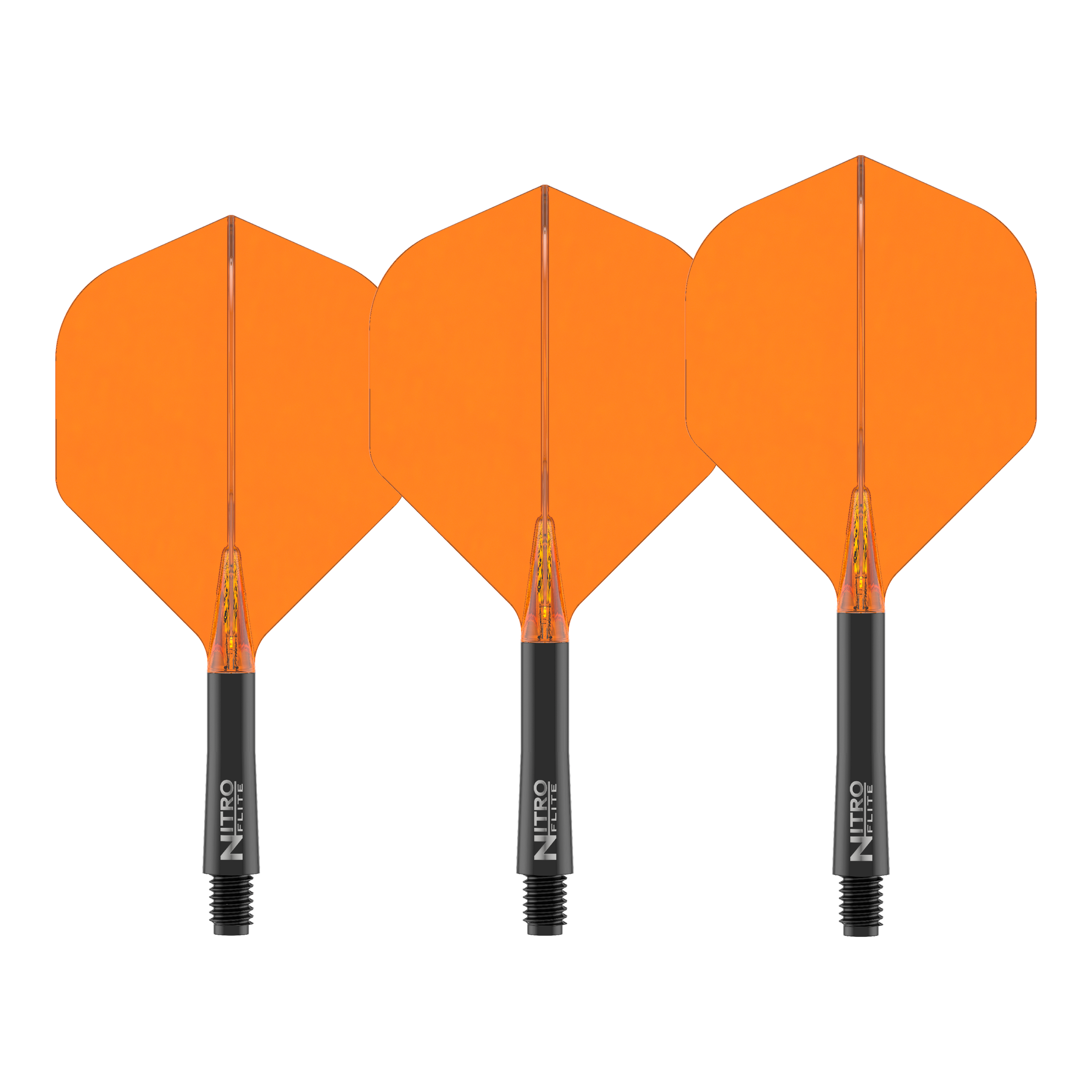 Red Dragon Nitroflite Black Shaft Orange Flights No2 Dies ist das Produkt Red Dragon Nitroflite Black Shaft Orange Flights No2. Es wird ein Dart-Schaft mit orangefarbenen Flights gezeigt.