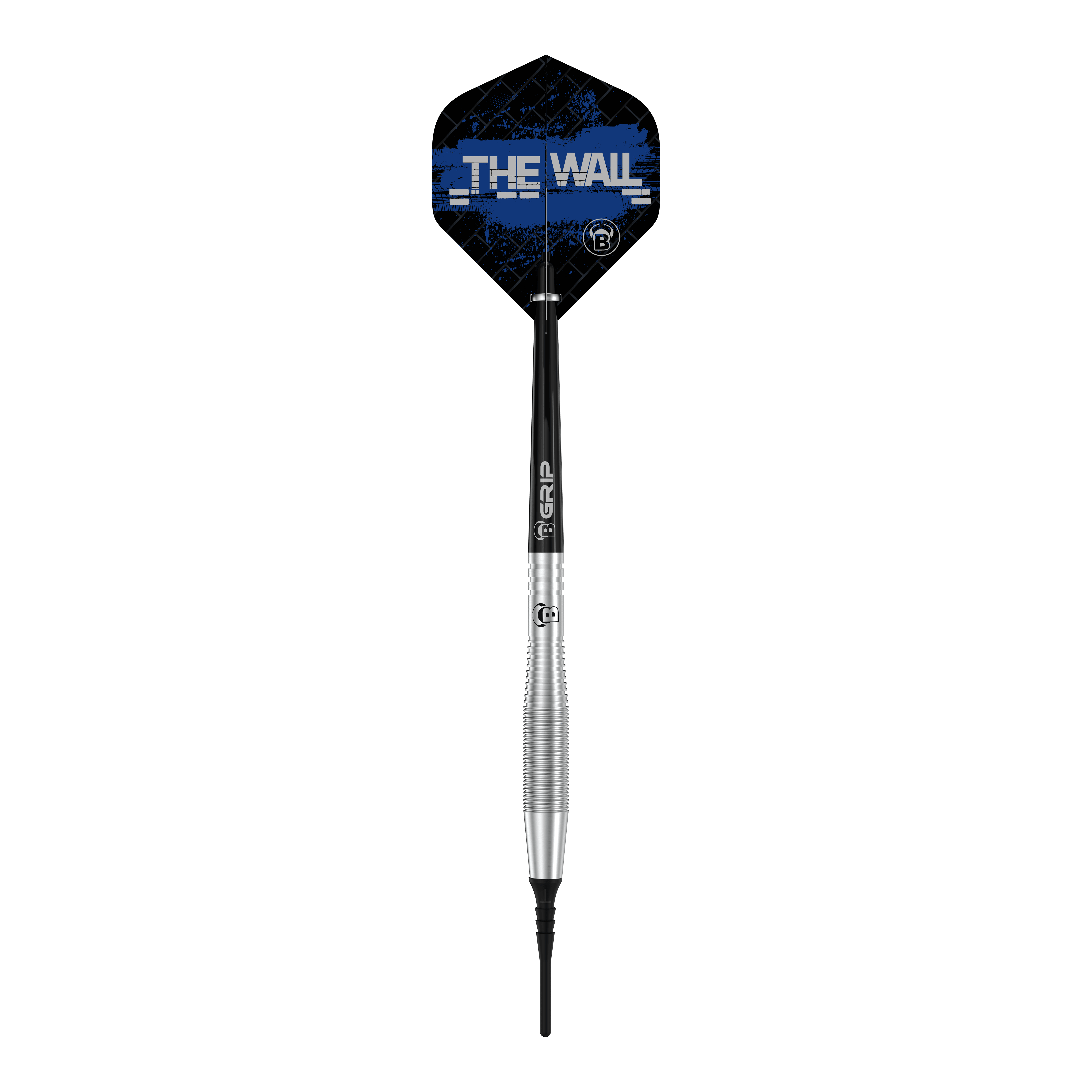 Freccette morbide Bulls Martin Schindler TW80 - 18 g Dies ist ein Bulls Martin Schindler TW80 Softdart mit einem Gewicht von 18g. Auf dem Flight steht in blauer Schrift "THE WALL".