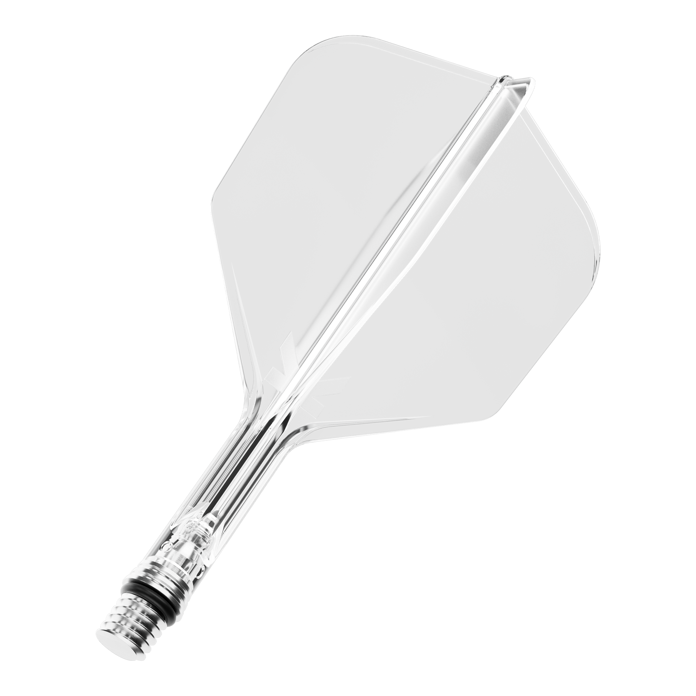 Voli Target K-Shift No6 - Libero Ein Target KShift No6 Dart-Flight in klarer Ausführung, 19 mm lang. Das Produkt ist transparent und einzeln abgebildet.