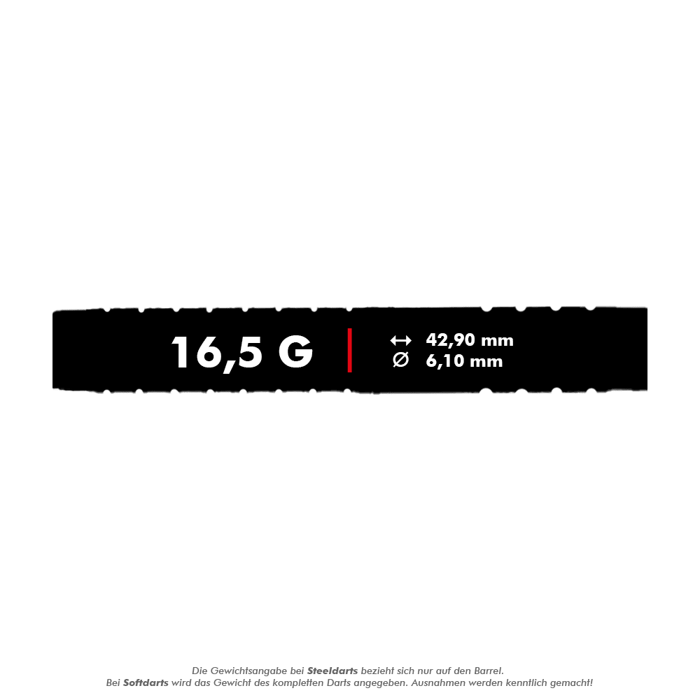 Freccette morbide McDart 85 Tungsten V15 - 16,5 g