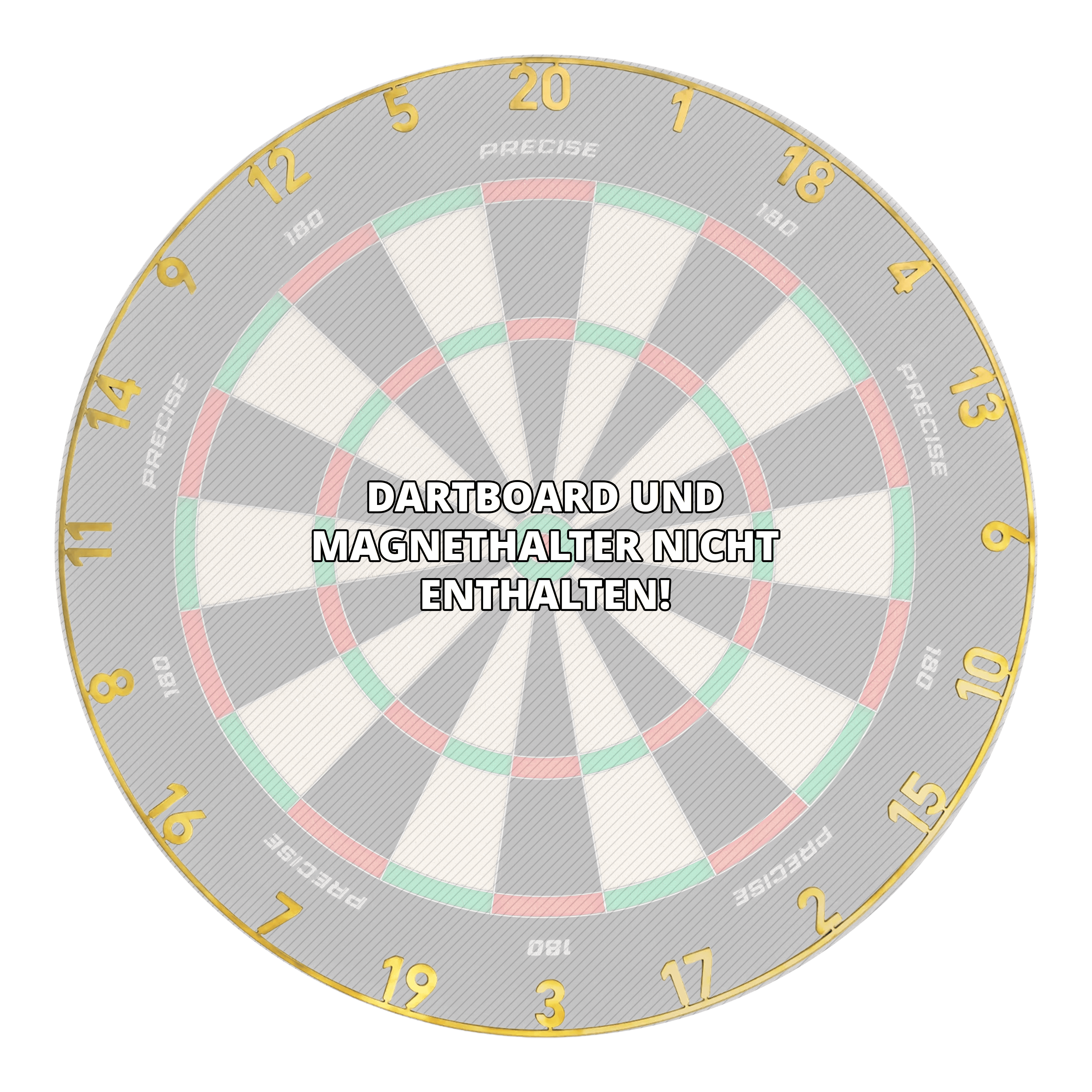 Anello con numero laser tagliato Precise 180 OnePiece Das Bild zeigt ein Produkt mit dem Dateinamen ONE1041_Precise_180_OnePiece_Lasercut_Zahlenring_Gold_3. Es handelt sich vermutlich um einen goldenen Zahlenring für Dartboards.