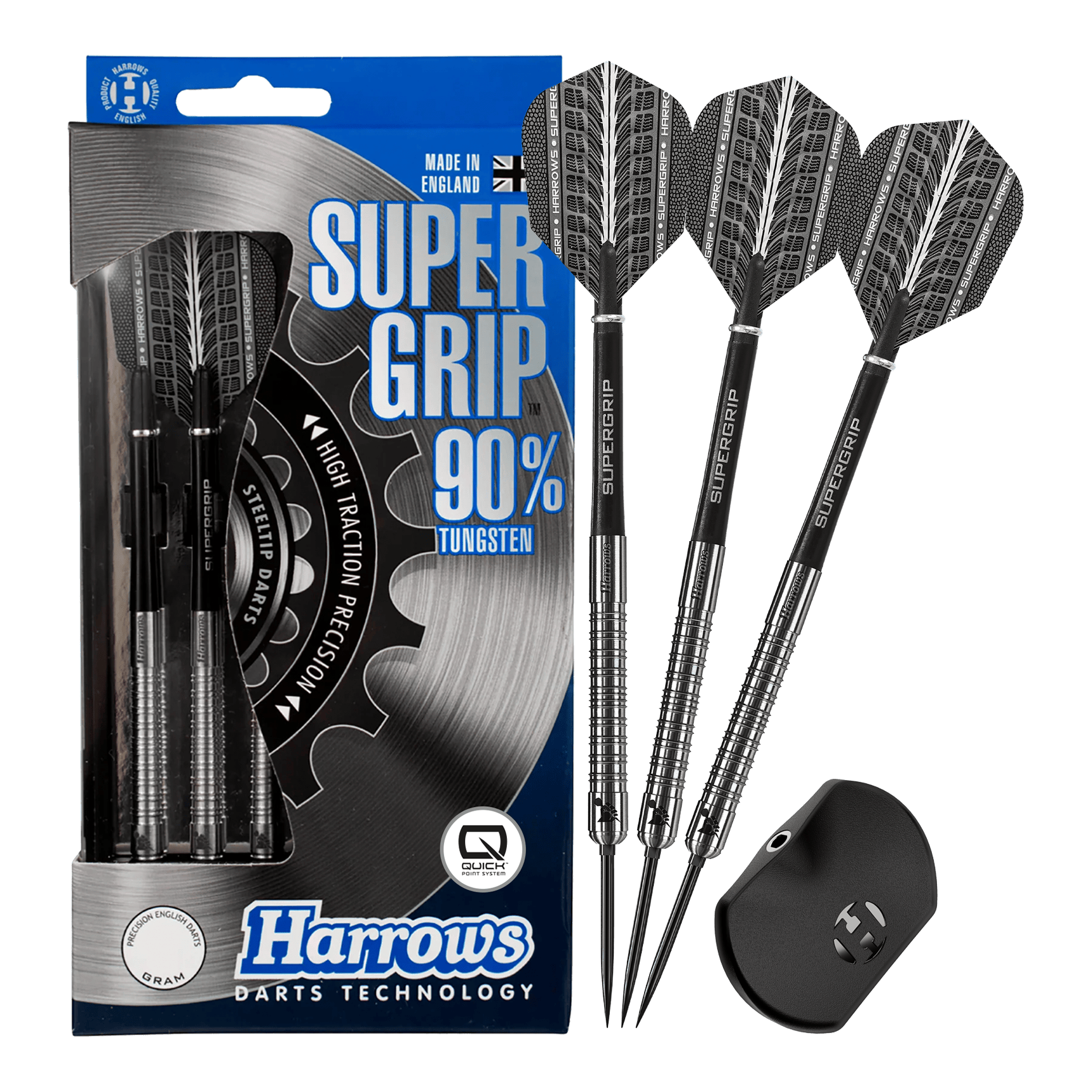 Freccette in acciaio Harrows Supergrip 90 Quick Point Freccette in acciaio Harrows Supergrip 90 Quick Point