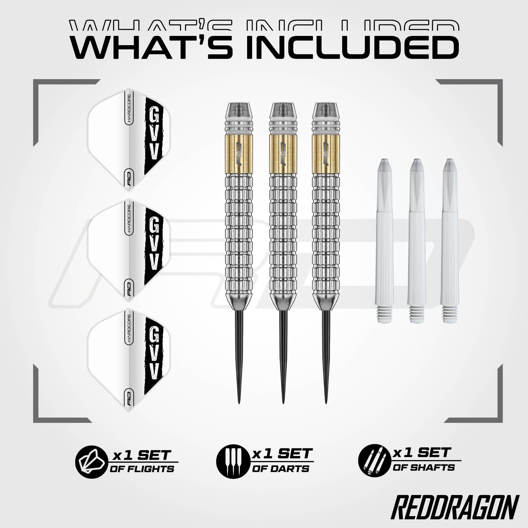Red Dragon Gian Van Veen Steeldarts in ottone - 21 g