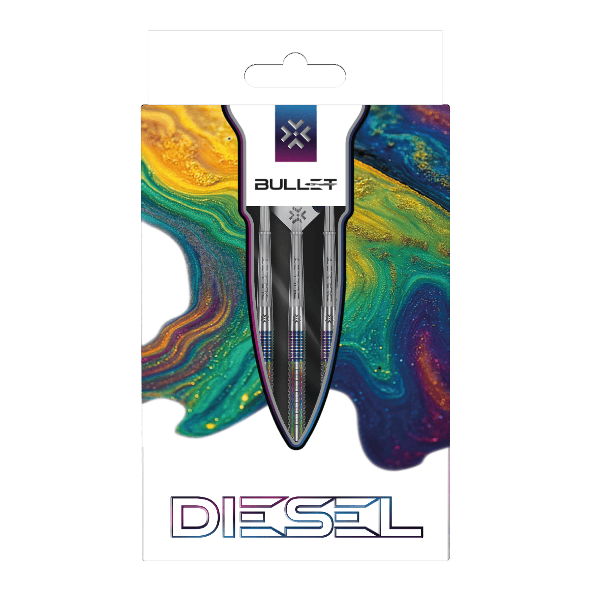 Freccette morbide Bullet Diesel V2 - 20 g Das Bild zeigt die Bullet Diesel V2 20g Soft Darts. Sie sind leicht und liegen gut in der Hand.