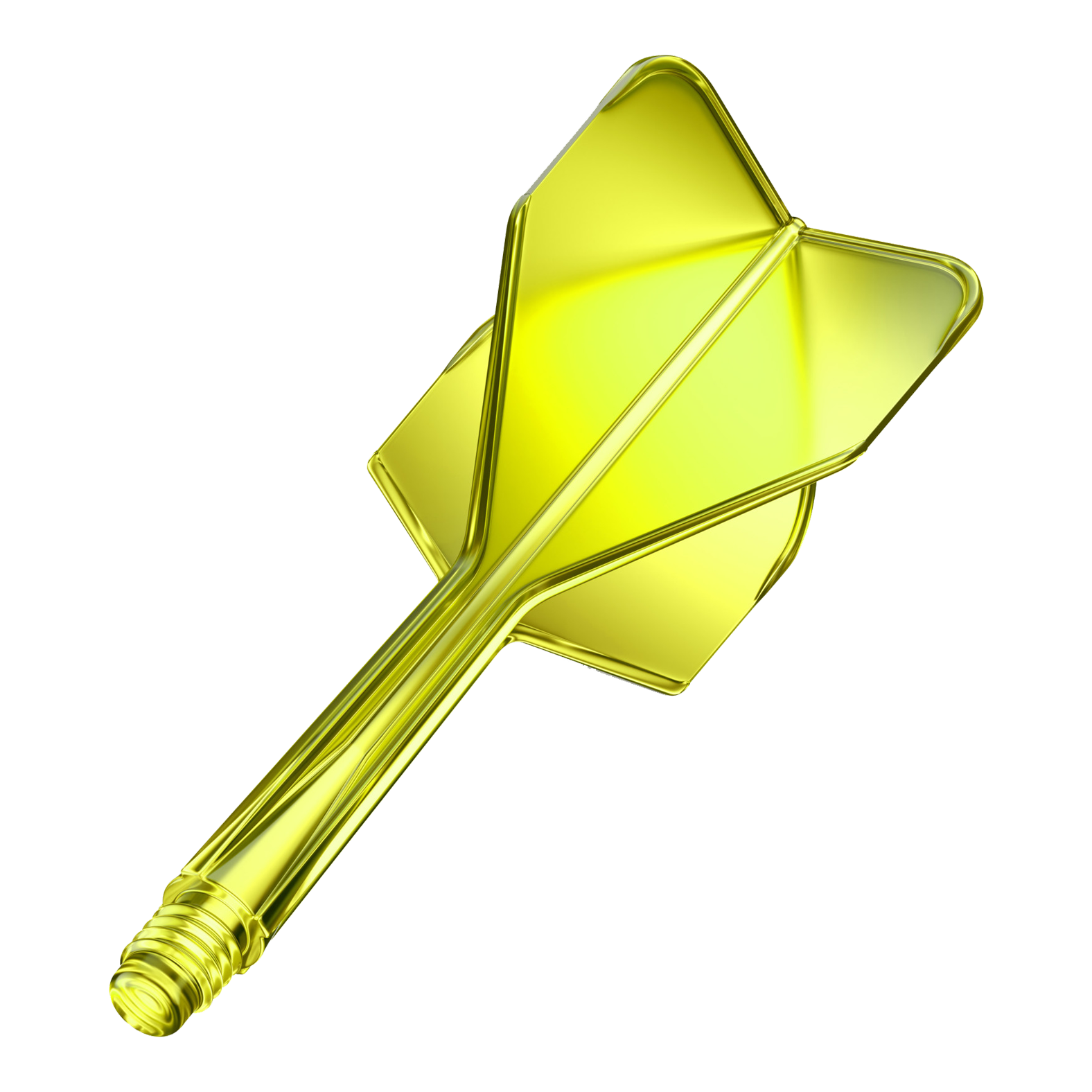 Sistema di alberi di volo GOAT A1R No6 - Giallo neon Das Bild zeigt das Produkt GOAT A1R No6 Flight-Shaft-System in Neon Gelb. Es handelt sich um ein Dart-Zubehör in leuchtender gelber Farbe.