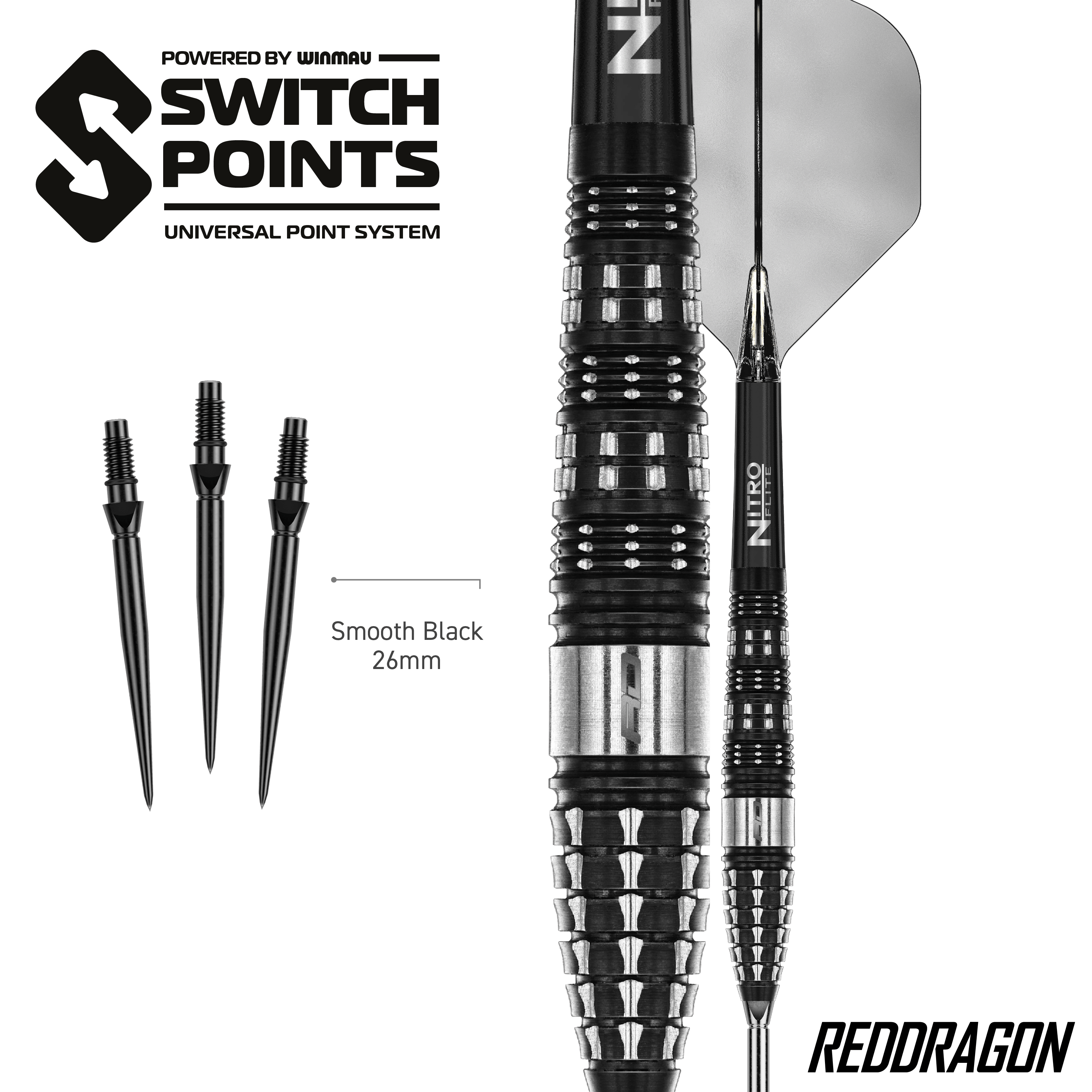 Dardi in acciaio a siluro Red Dragon Recon Hier sind die Red Dragon Recon Torpedo Steeldarts - 23g abgebildet. Die Steeldarts werden in einer anderen Ansicht präsentiert.
