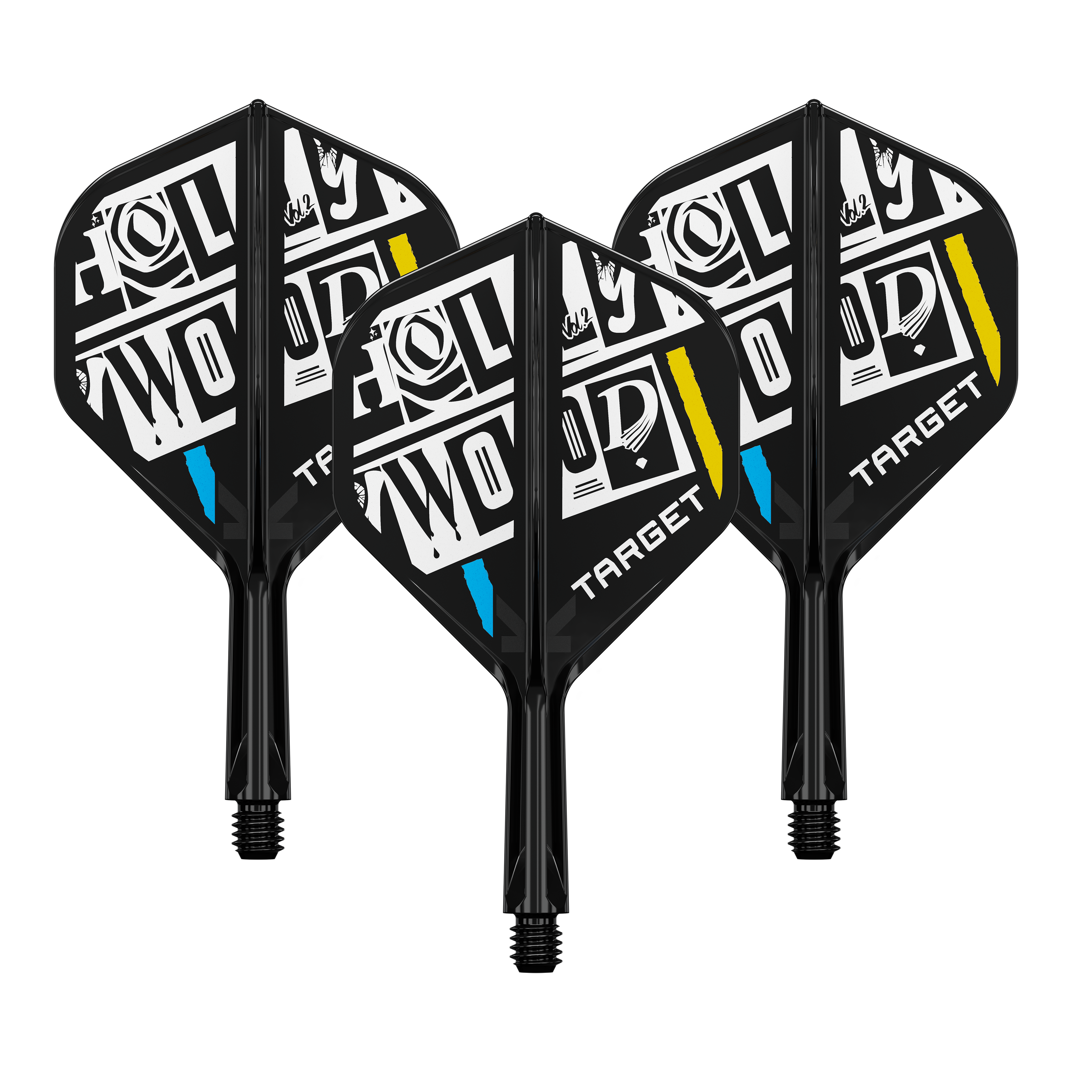 Sistema di alberi di volo standard Target K-Flex Chris Dobey No2 Zu sehen ist ein Dart-Flight Set mit der Bezeichnung 'Target K-Flex Chris Dobey No2 Standard Flights 19mm 1Set'. Das Produkt eignet sich für den Austausch an Dartpfeilen.