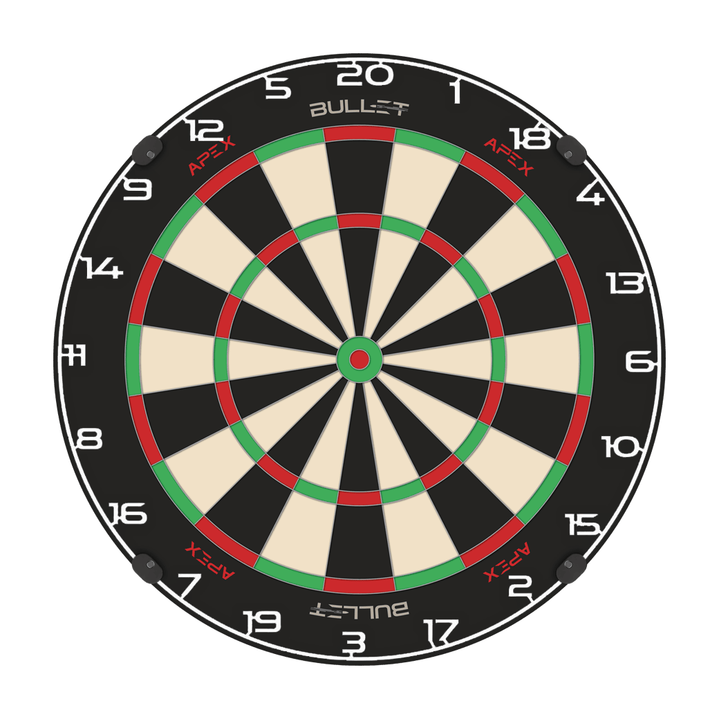 Anello numerico per bersaglio per freccette Bild mit dem Dateinamen BT1000100_Bullet_Dartboard_Zahlenring_Wei_2. Das Bild zeigt vermutlich einen weißen Zahlenring für eine Dartscheibe.