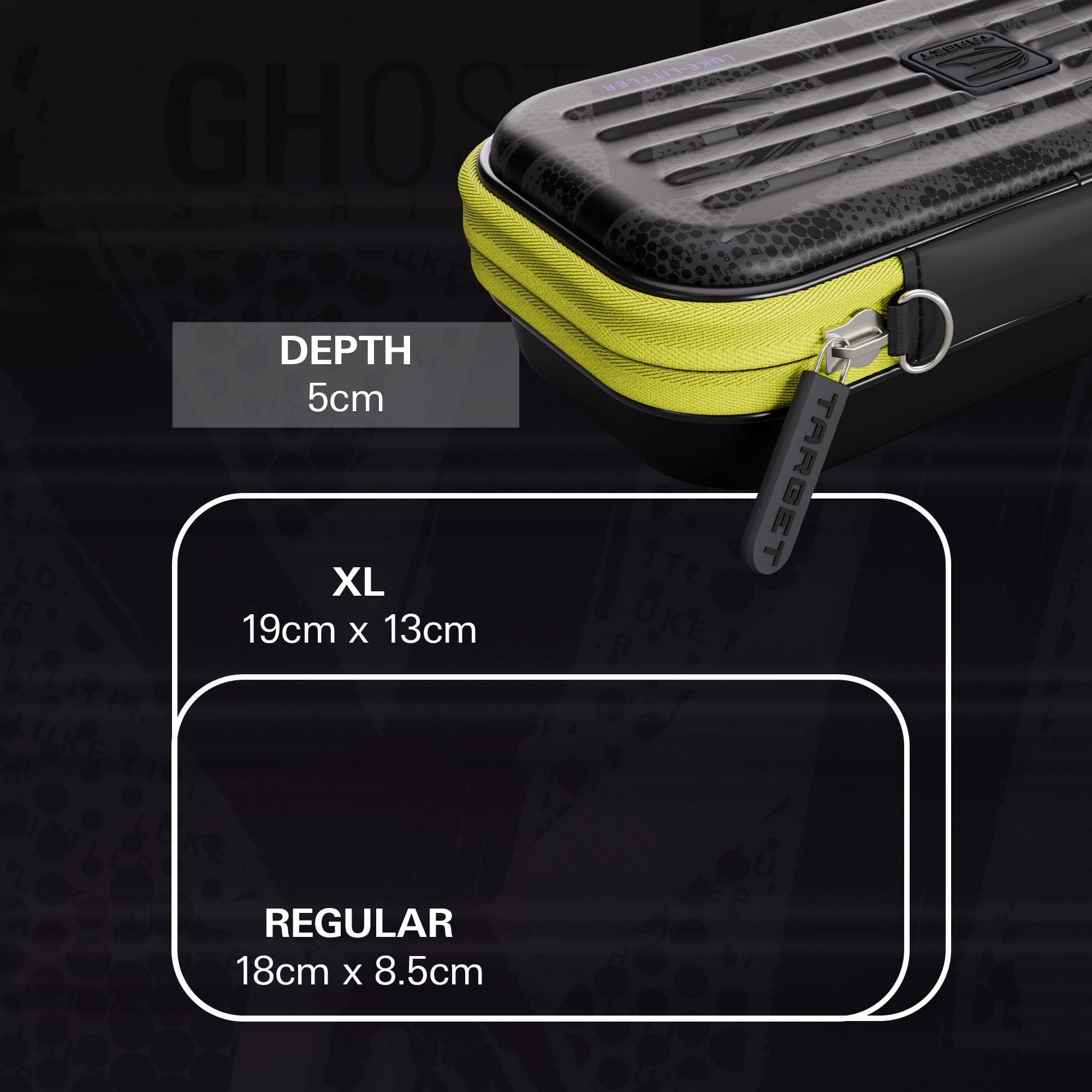 Custodia per freccette Luke Littler della serie Ghost di Takoma Das Foto zeigt das Takoma Ghost Series Luke Littler Dartcase. Dieses Dartcase eignet sich perfekt zum Transport und zur Aufbewahrung von Darts.