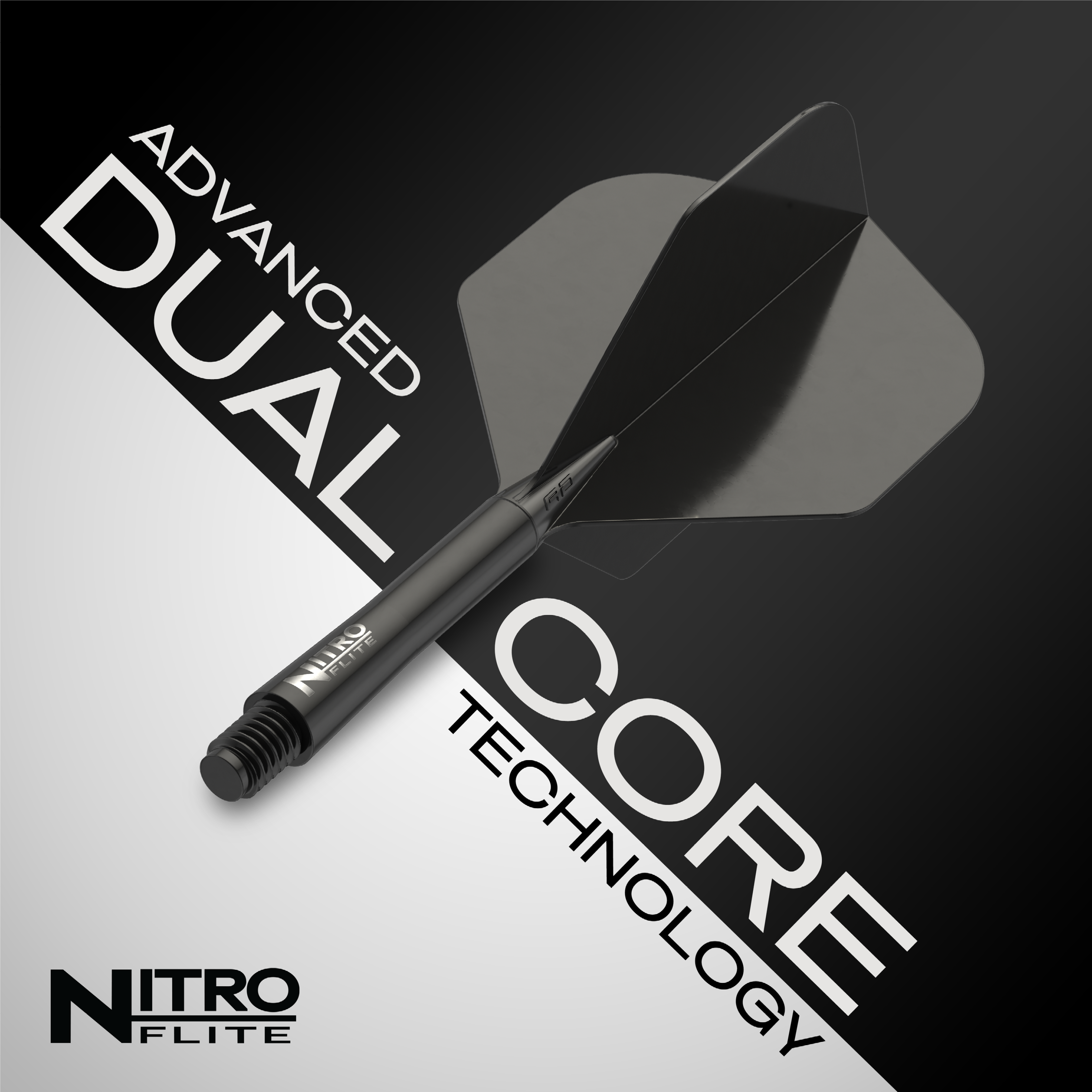 Red Dragon Nitroflite - Black Shaft Black No2 Flights Das Bild zeigt das Produkt "Red Dragon Nitroflite - Black Shaft Black No2 Flights". Es hebt die fortschrittliche Dual-Core-Technologie hervor.