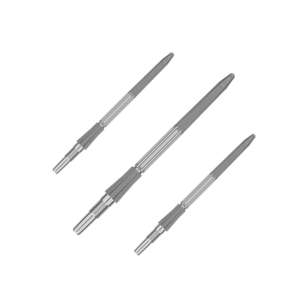 Punte per freccette Target Elysian Archetype 43 Swiss Point in acciaio - Argento Auf dem Bild ist ein Set silberner Dartspitzen mit einer Länge von 35mm zu sehen. Die Dartspitzen passen zum Swiss Point System.
