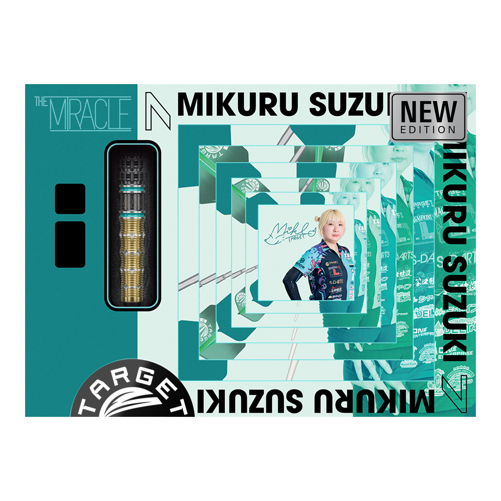 Target Japan Mikuru Suzuki The Miracle GEN7.5 Freccette in acciaio Swiss Point Das Bild stellt die Target Japan Mikuru Suzuki The Miracle GEN7.5 Swiss Point Steeldarts dar. Die Steeldarts überzeugen durch einen modernen Look und zuverlässige Spielbarkeit.