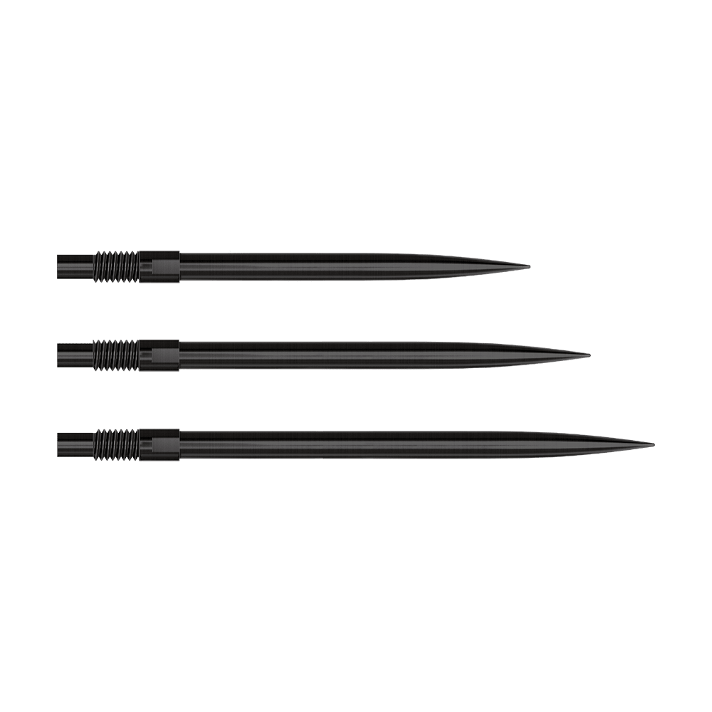 Punte per freccette Harrows Quick Point - Nere Auf dem Bild sind die Harrows Quick Point Dartspitzen in Schwarz zu sehen. Diese Dartspitzen ermöglichen einen schnellen Austausch.