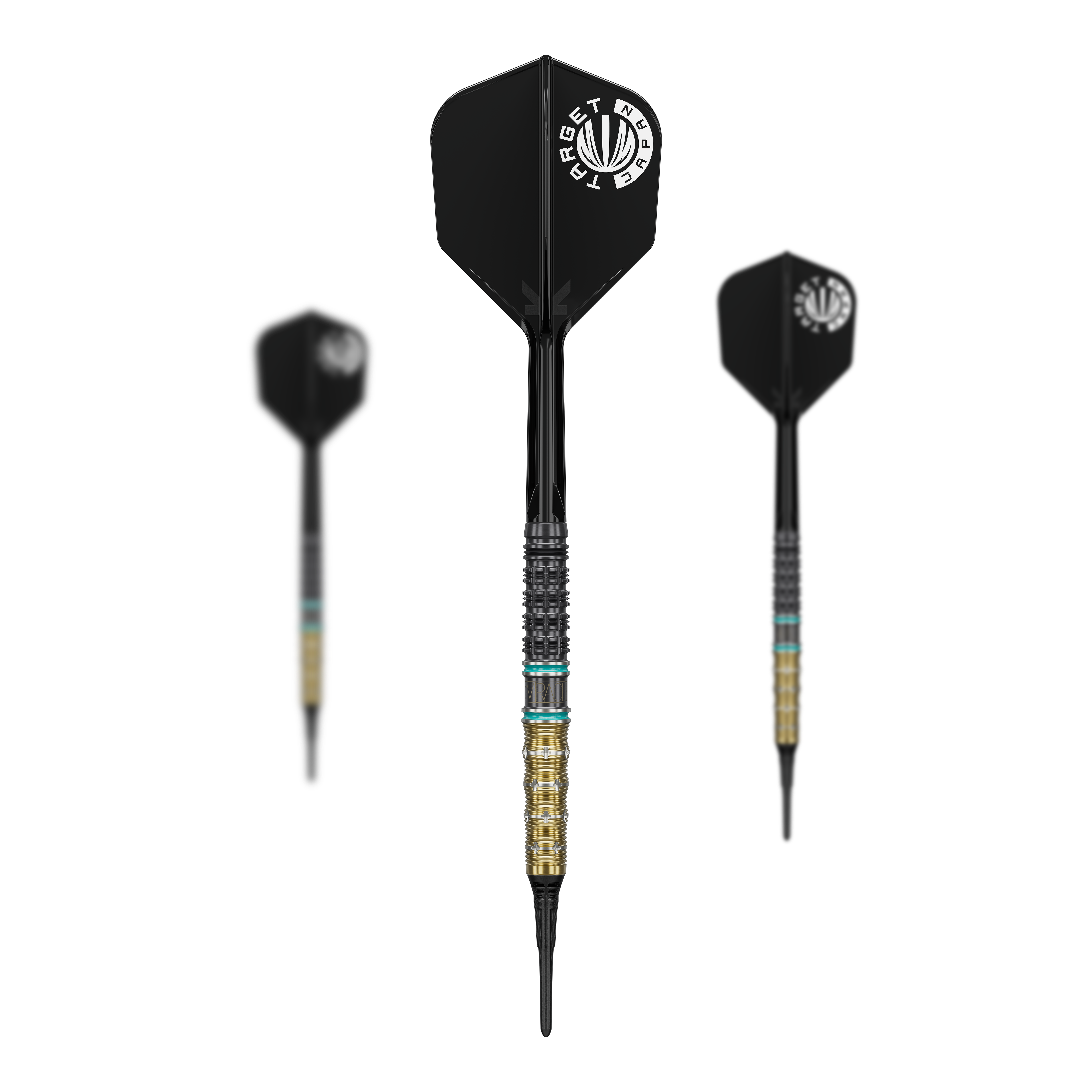 Das Bild zeigt die Target Mikuru Suzuki The Miracle GEN7.5 Softdarts mit 19 Gramm. Die Darts sind auf einem weißen Hintergrund dargestellt.
