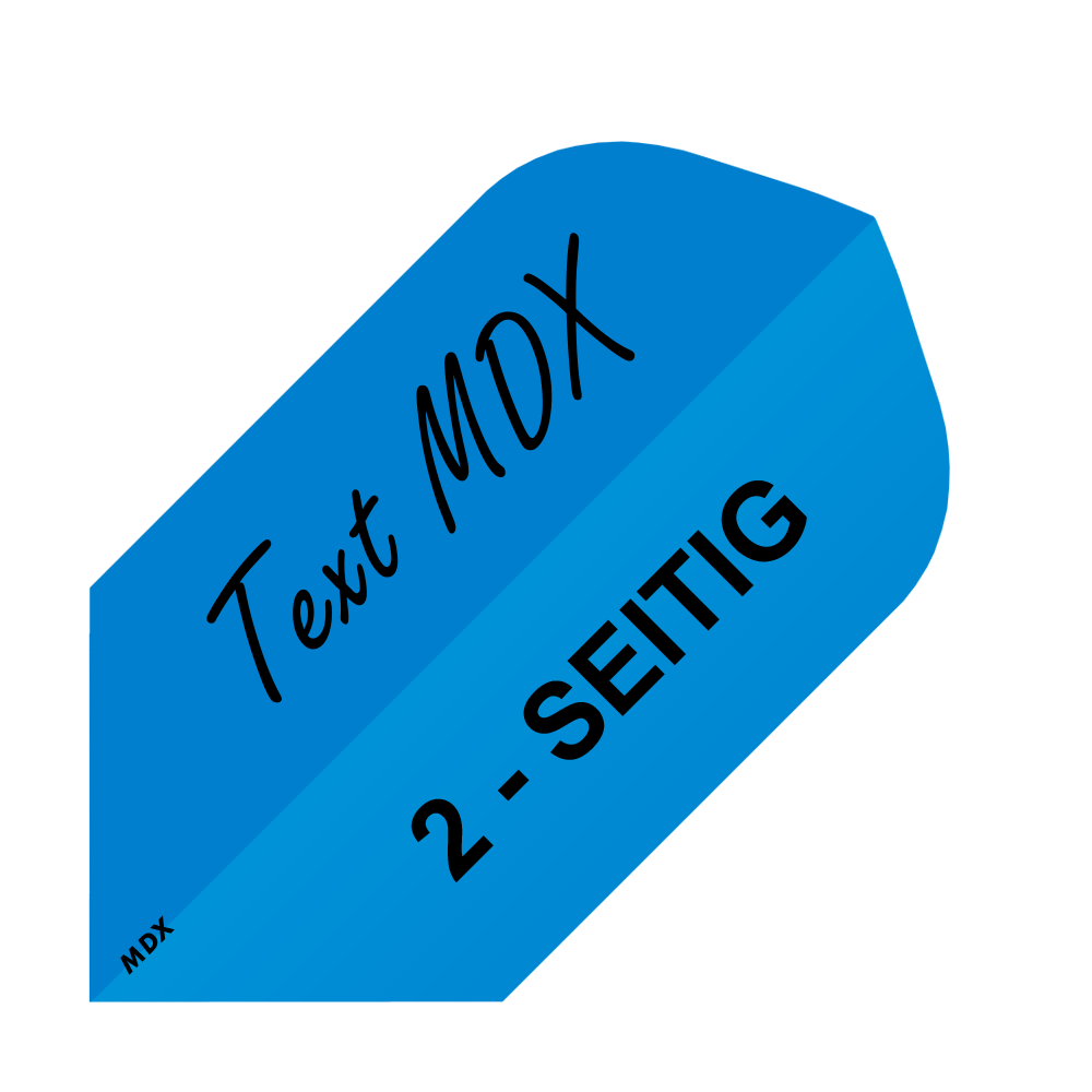 Set di 10 alette stampate su 2 lati - testo desiderato - MDX Slim