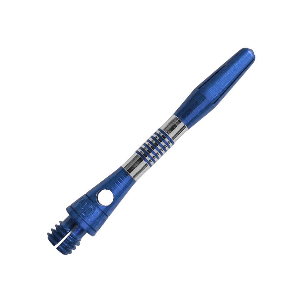 Aste in alluminio Bulls NL Cetra - Blu Blauer Aluminium Dart Schaft mit 34mm Länge ist zu sehen. Ideal für individuelle Dartpfeile und Präzision beim Spiel.
