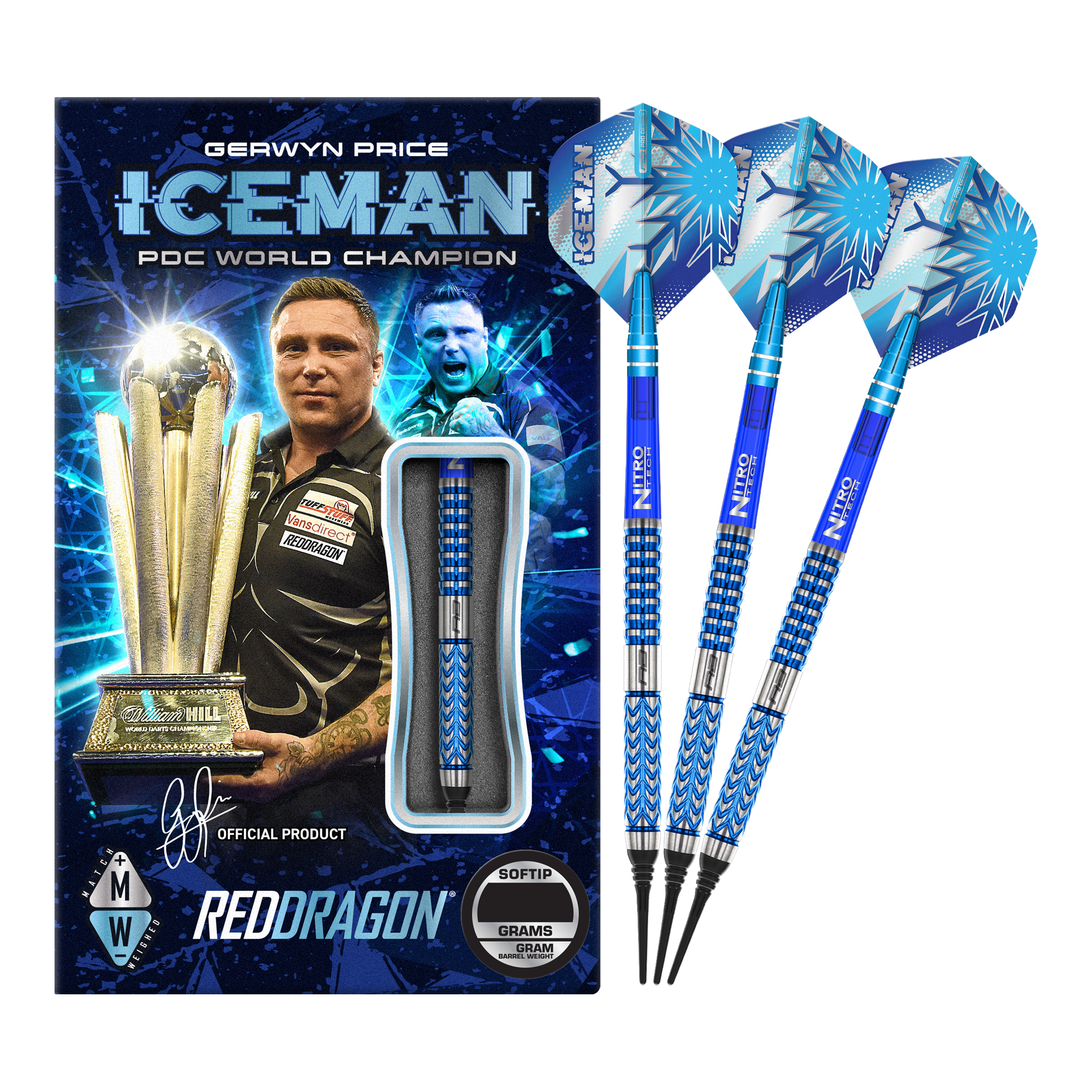 Red Dragon Gerwyn Price Glacier Softdarts - 18g