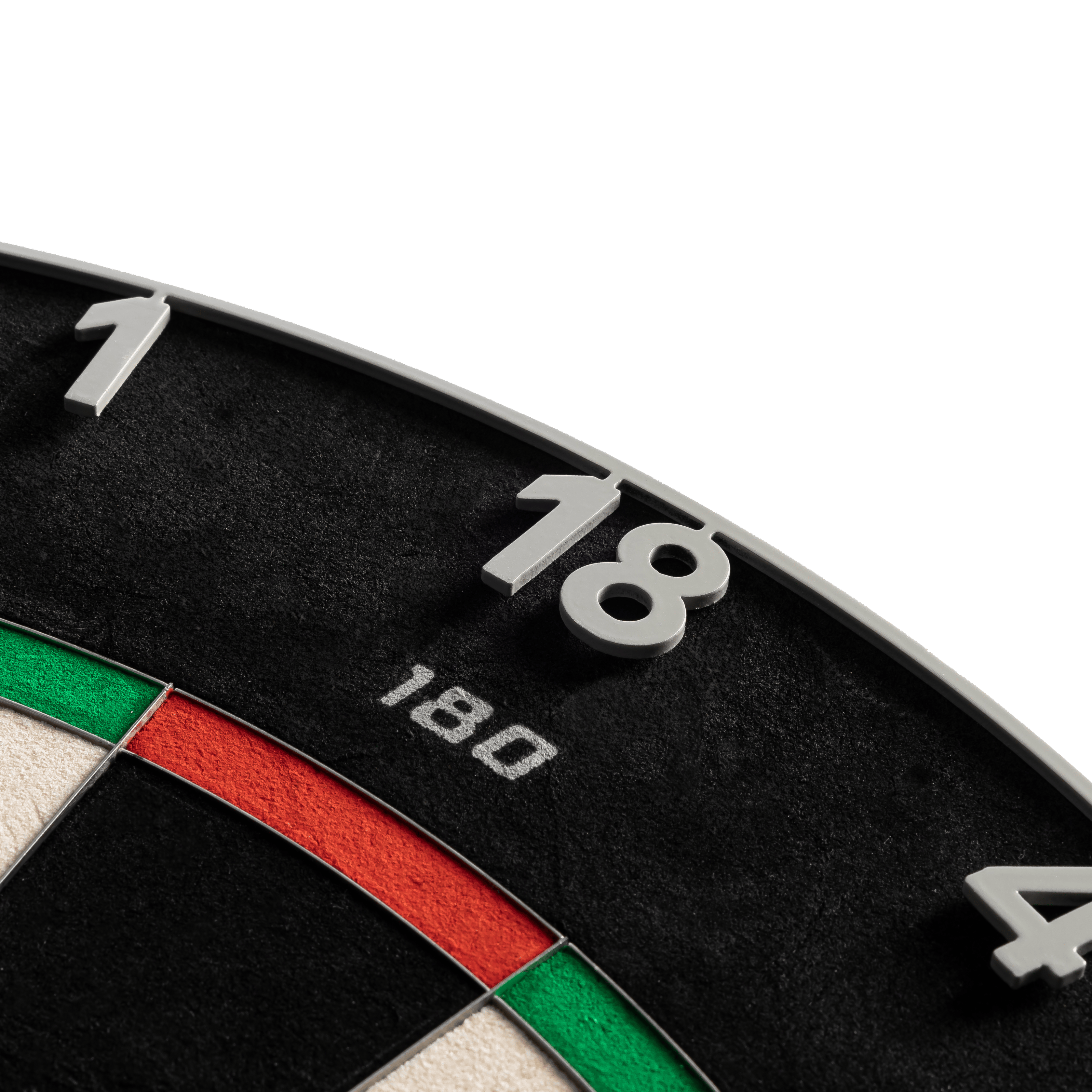 Bersaglio per freccette in acciaio Precise 180 Endorphine con anello numerato - Grigio nordico Das Bild zeigt das Precise 180 Endorphine Steeldartboard mit Nummernring in der Farbe Nordic Grey. Es handelt sich um ein hochwertiges Dartboard für ambitionierte Spieler.