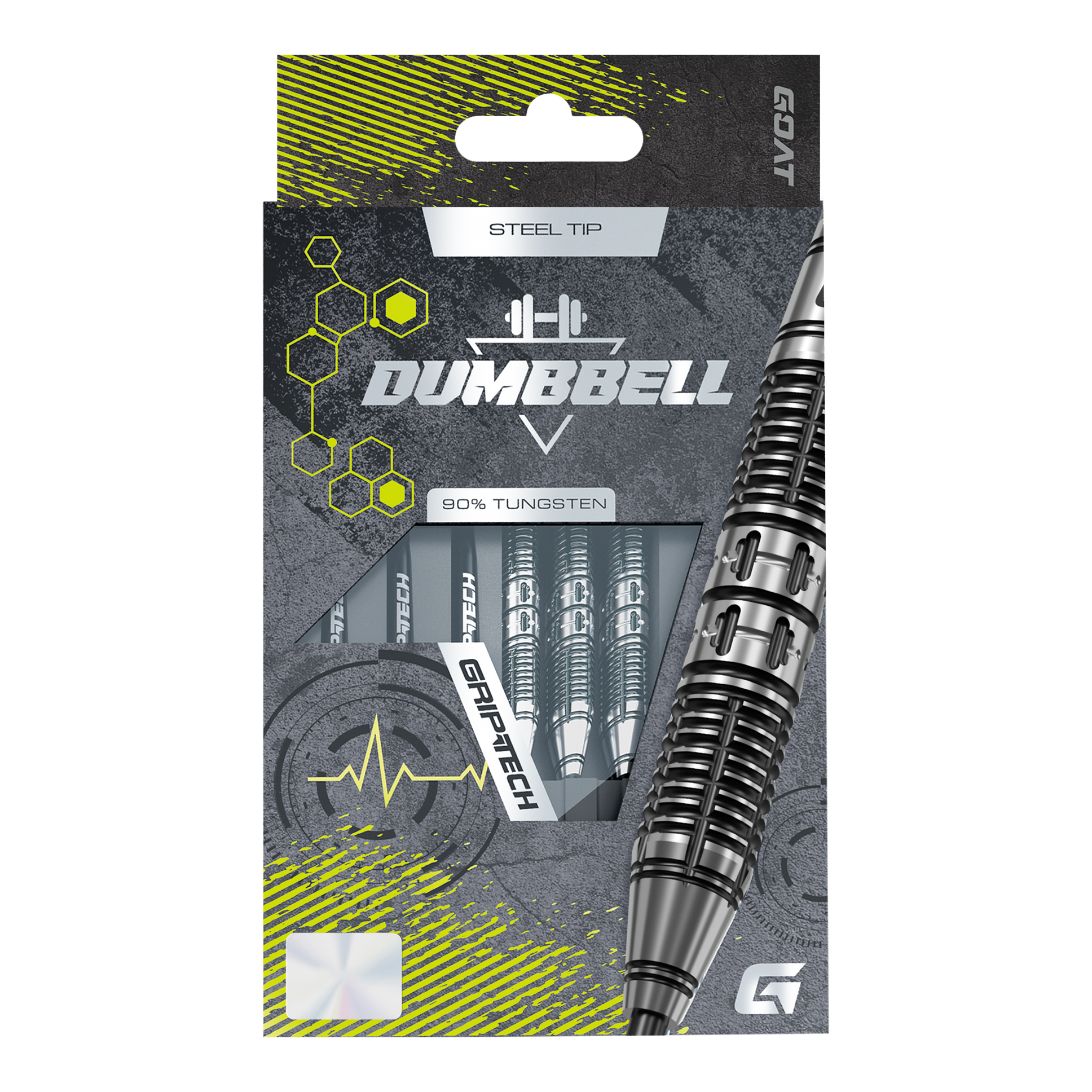 Freccette in acciaio con manubri GOAT Hier sieht man die GOAT Dumbbell Steeldarts. Die Steeldarts besitzen ein unverwechselbares Aussehen.