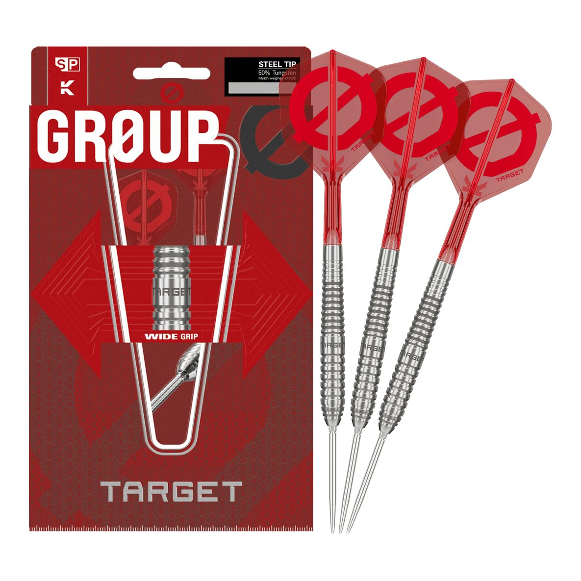 Freccette in acciaio Swiss Points Target Group O 01