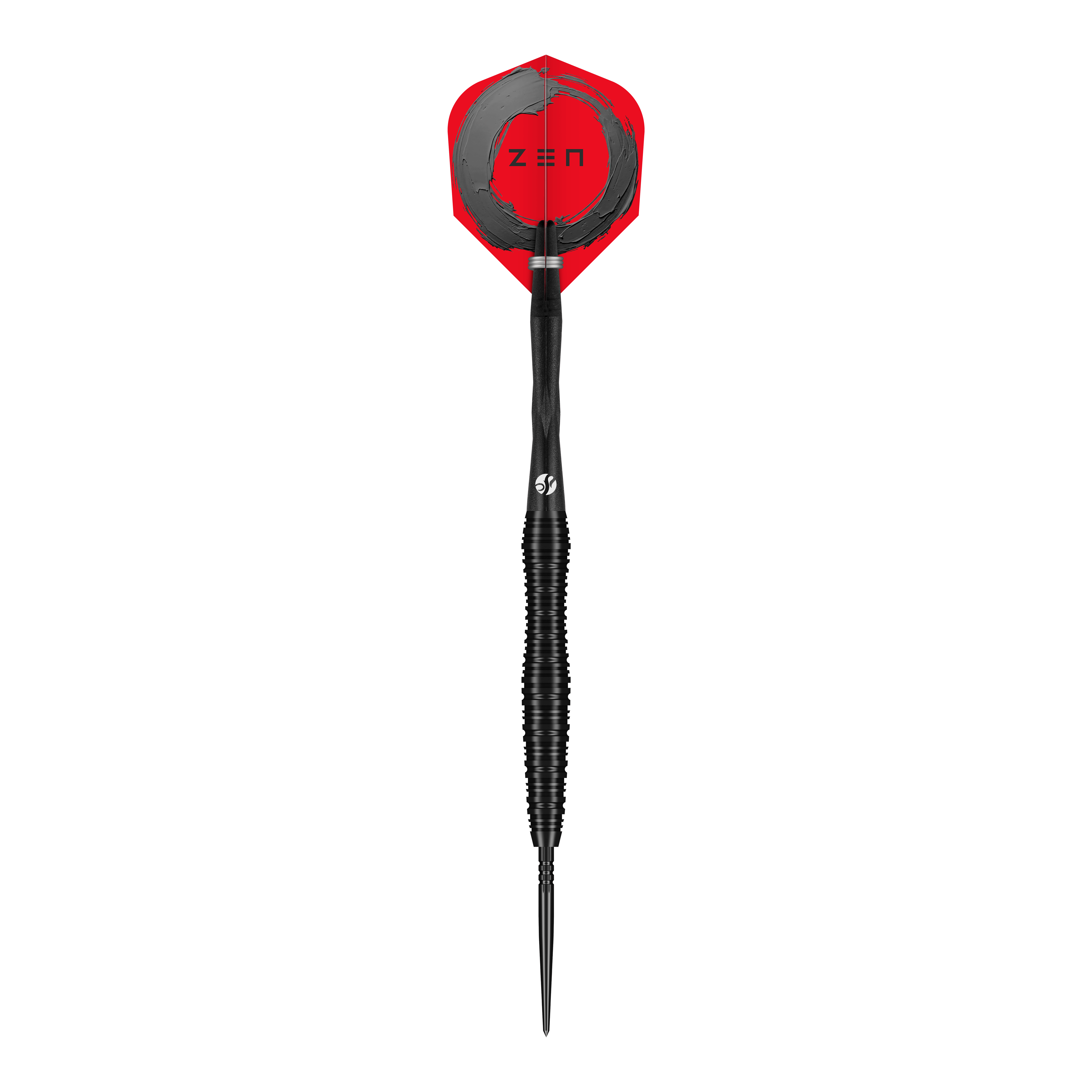 Freccette in acciaio Shot ZEN Scallop Turbo Point - 23 g Das Bild zeigt die Shot ZEN Scallop Turbo Point Steeldarts mit 23g Gewicht. Die Darts sind für Präzision und Leistung beim Dartspiel konzipiert.