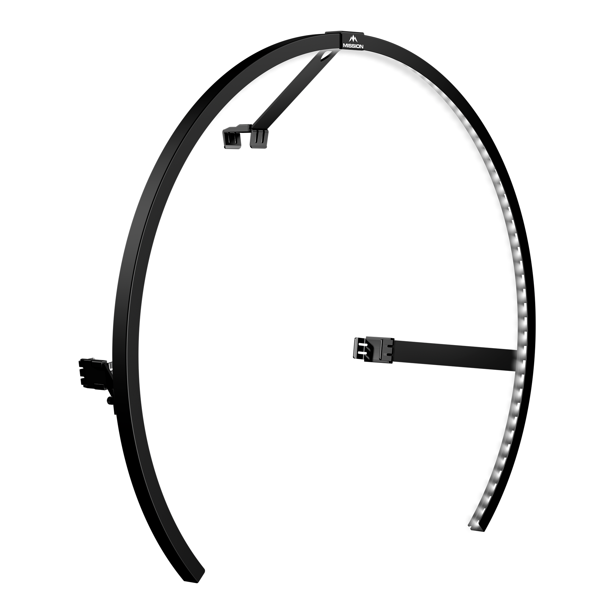 Illuminazione per bersaglio a LED Mission Torus 270 - Nero Mission Torus 270 LED Dartboard Beleuchtung - Schwarz. Diese schwarze LED-Beleuchtung sorgt für optimale Sicht beim Dartspielen.
