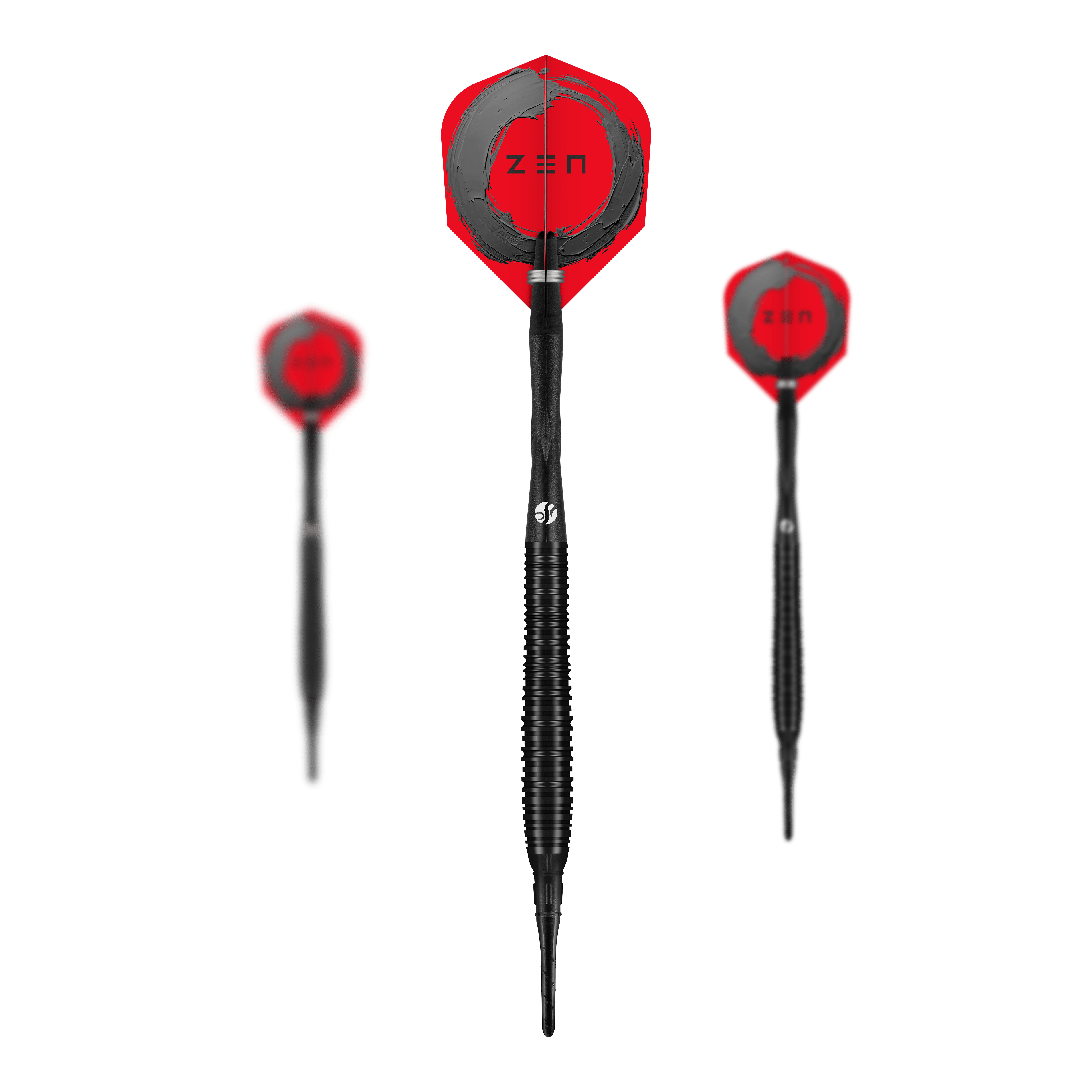 Freccette morbide Shot ZEN Torpedo - 20 g Das Bild zeigt ein Set der Shot ZEN Torpedo Softdarts - 20g. Es sind mehrere Pfeile als vollständiges Set abgebildet.