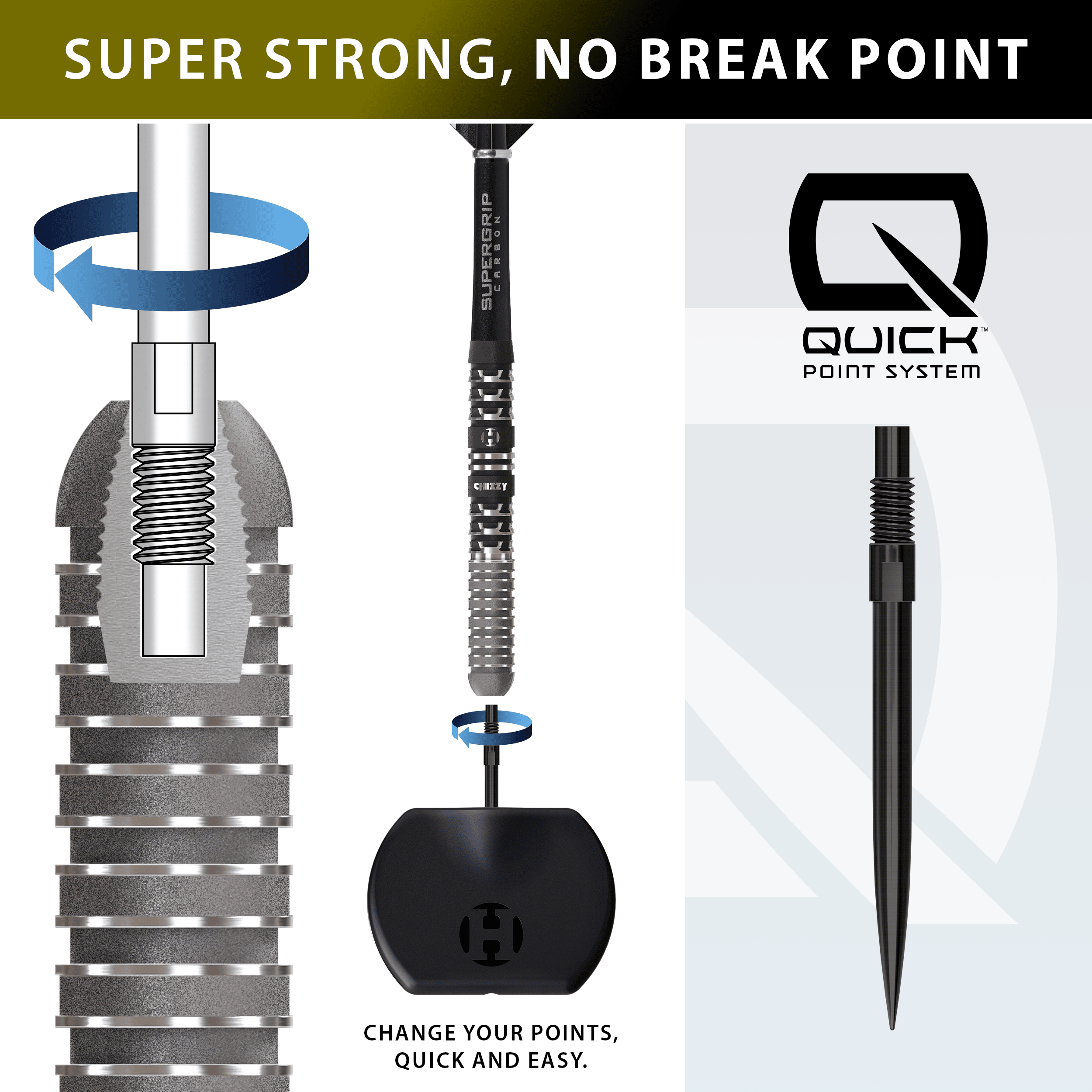 Freccette in acciaio Quick Point Harrows Dave Chisnall Chizzy Series 4 Abgebildet sind die Harrows Dave Chisnall Chizzy Series 4 Quick Point Steeldarts. Sie eignen sich ideal für ambitionierte Dartspieler.