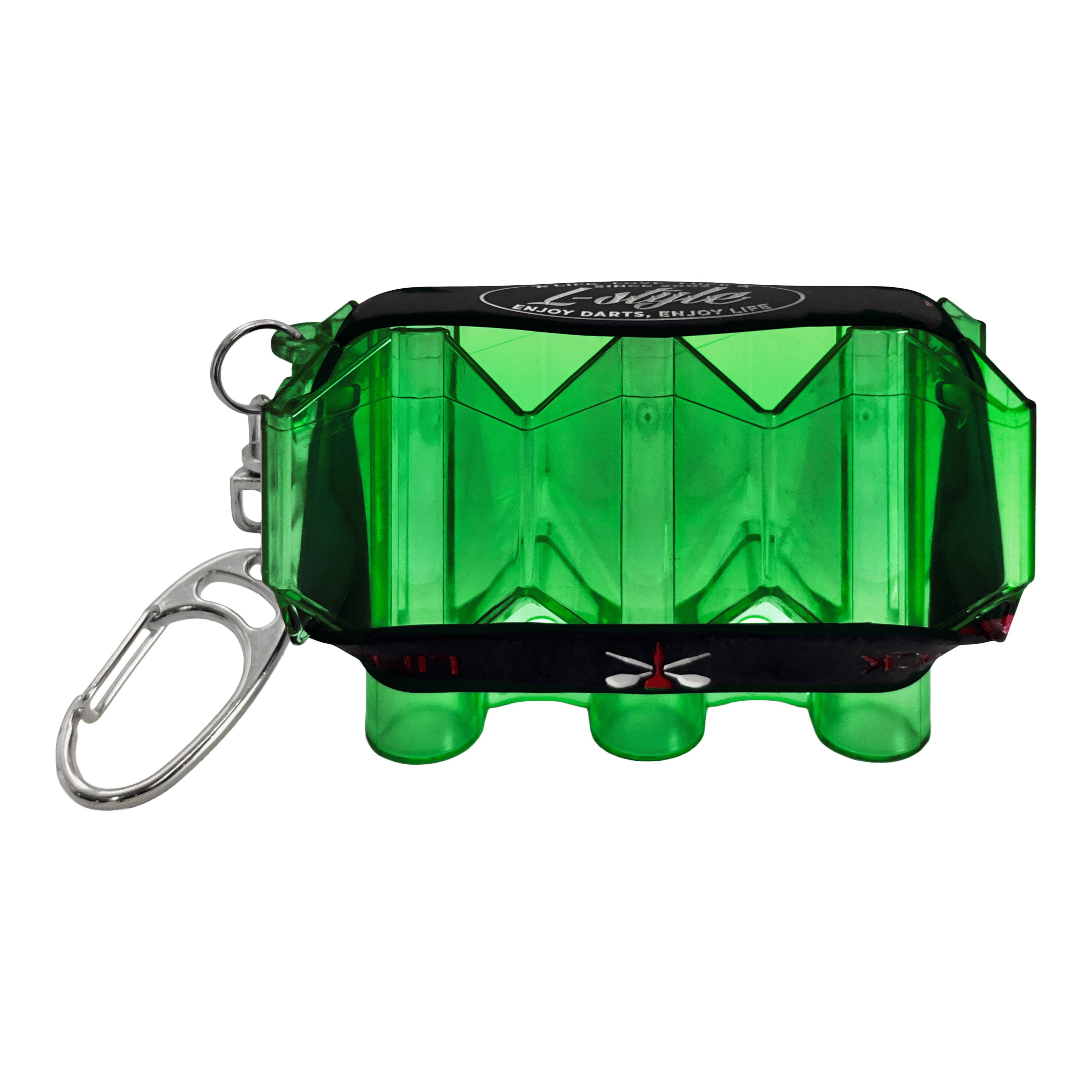 Valigia da volo Krystal stile L SP Das Bild zeigt ein Produkt mit dem Dateinamen LSF3107_LStyle_Krystal_Flight-Case_SP_Grn_1. Es ist vermutlich ein grünes Flight-Case für Dartflights.