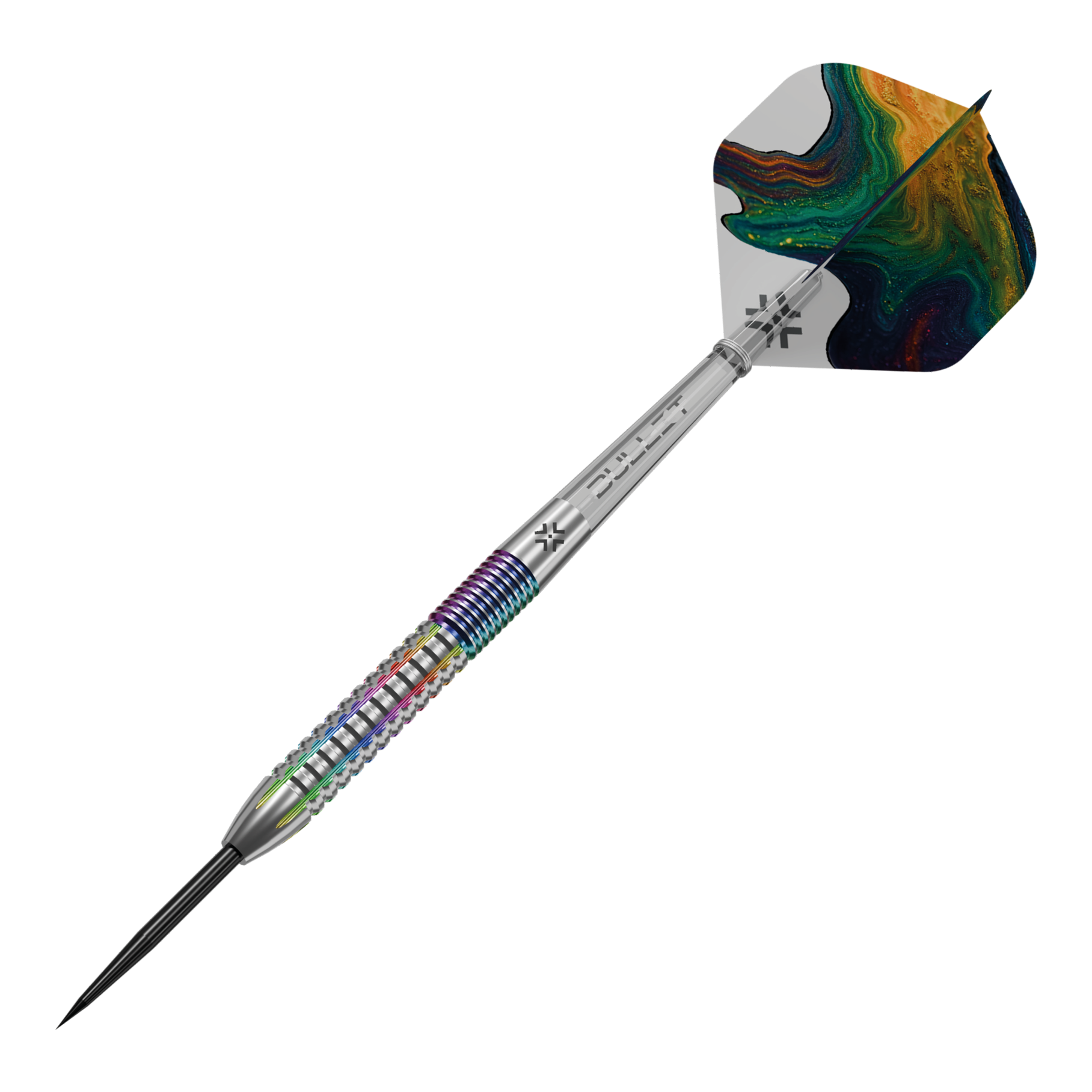 Auf dem Bild sieht man die Bullet Diesel V2 Steel Darts. Diese Steeldarts sind für den professionellen Einsatz geeignet.