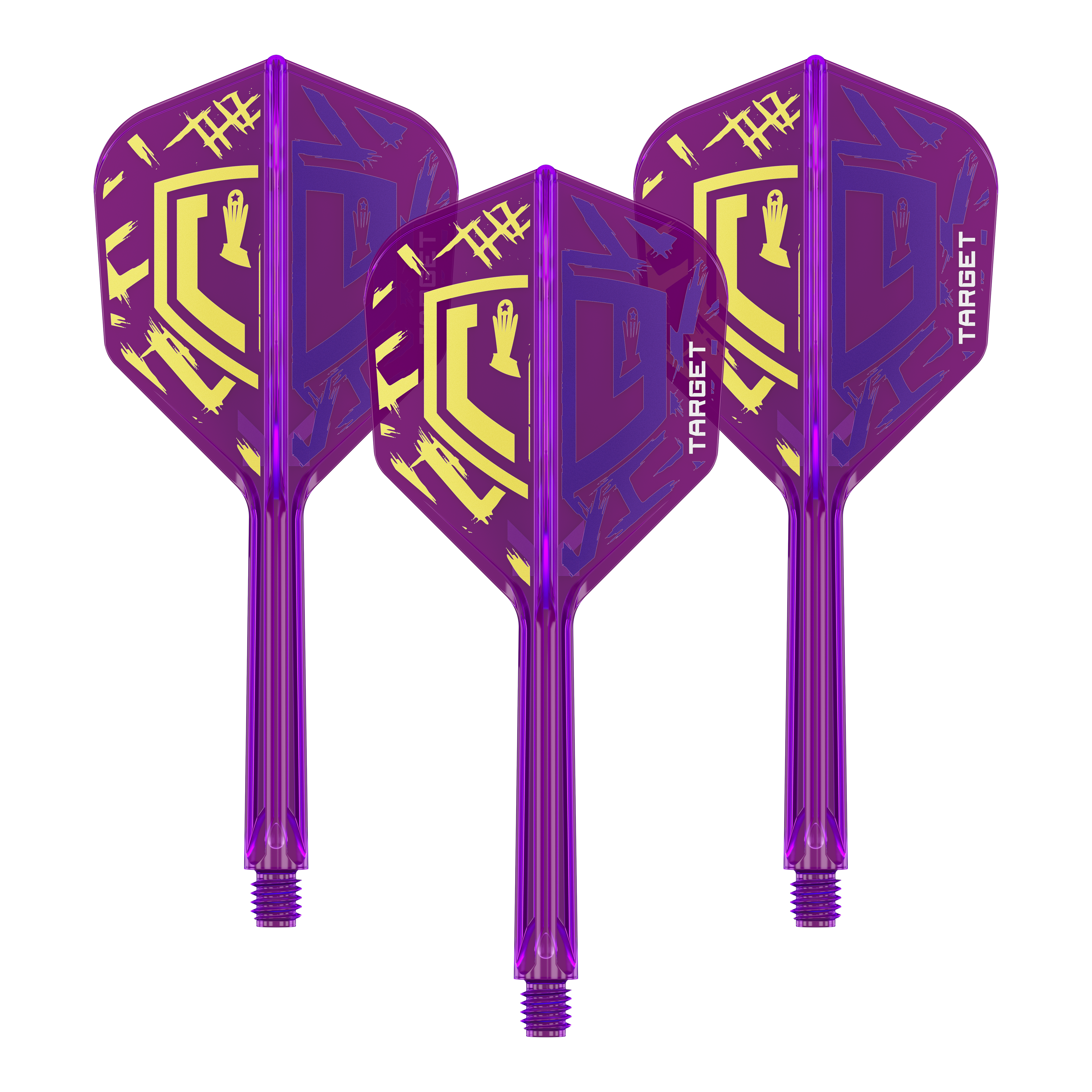 Target K-Flex Luke Littler Campione del mondo 2025 Voli n. 6 Abgebildet sind die Target K-Flex Luke Littler World Champion 2025 No6 Flights in 33 mm Länge. Es ist ein Set an Dart-Flights für Dartsport.