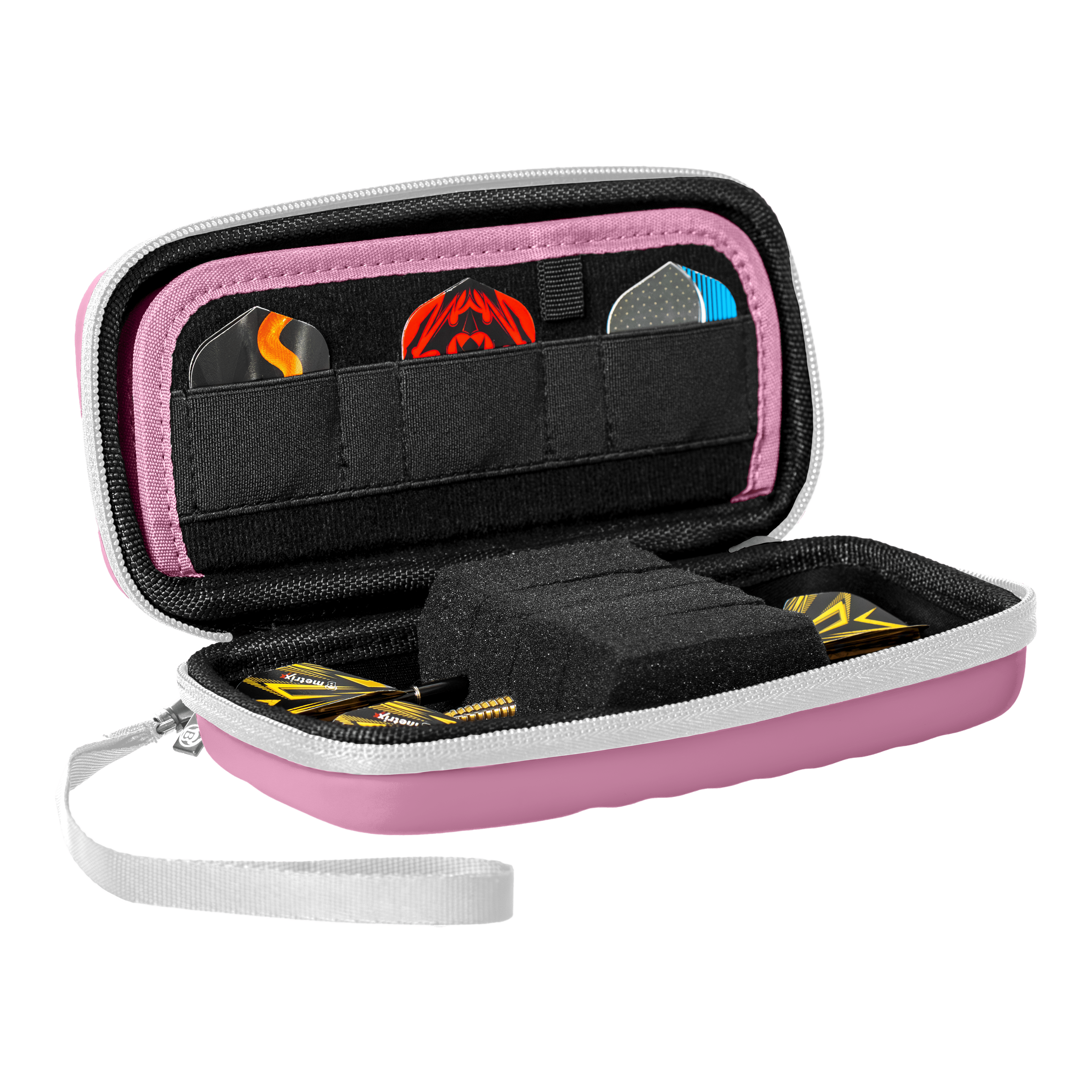 Custodia per freccette Bulls Orbis S - Rosa Zu sehen ist das Bulls Orbis S Dartcase in Pink. Es ist ein praktisches Etui für Dartspieler.