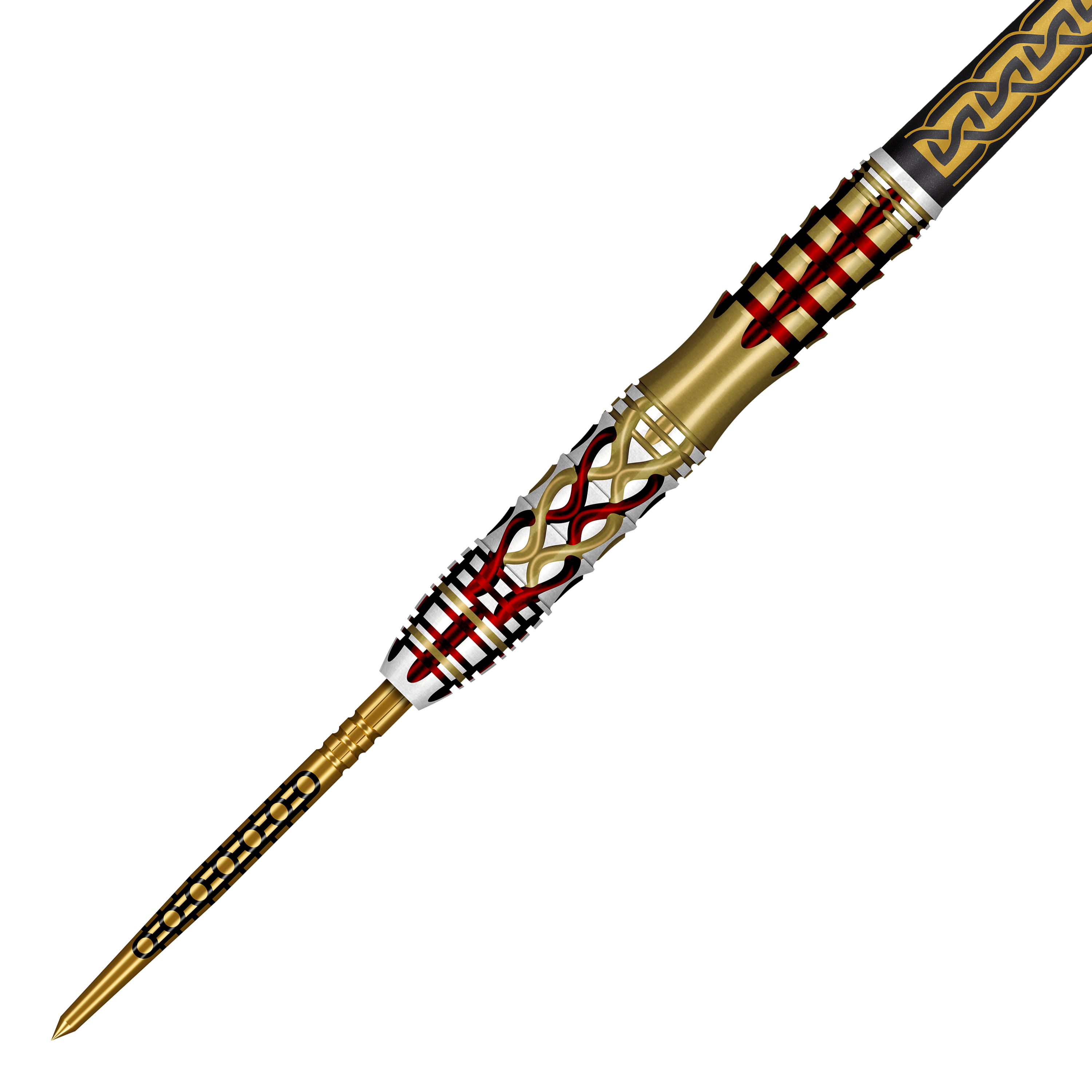 Freccette in acciaio Shot Goths Alaric Turbo Point - 23 g Auf dem Bild sind Shot Goths Alaric Turbo Point Steeldarts mit einem Gewicht von 23g zu sehen. Diese Darts sind ideal für den Einsatz am Steeldartboard.