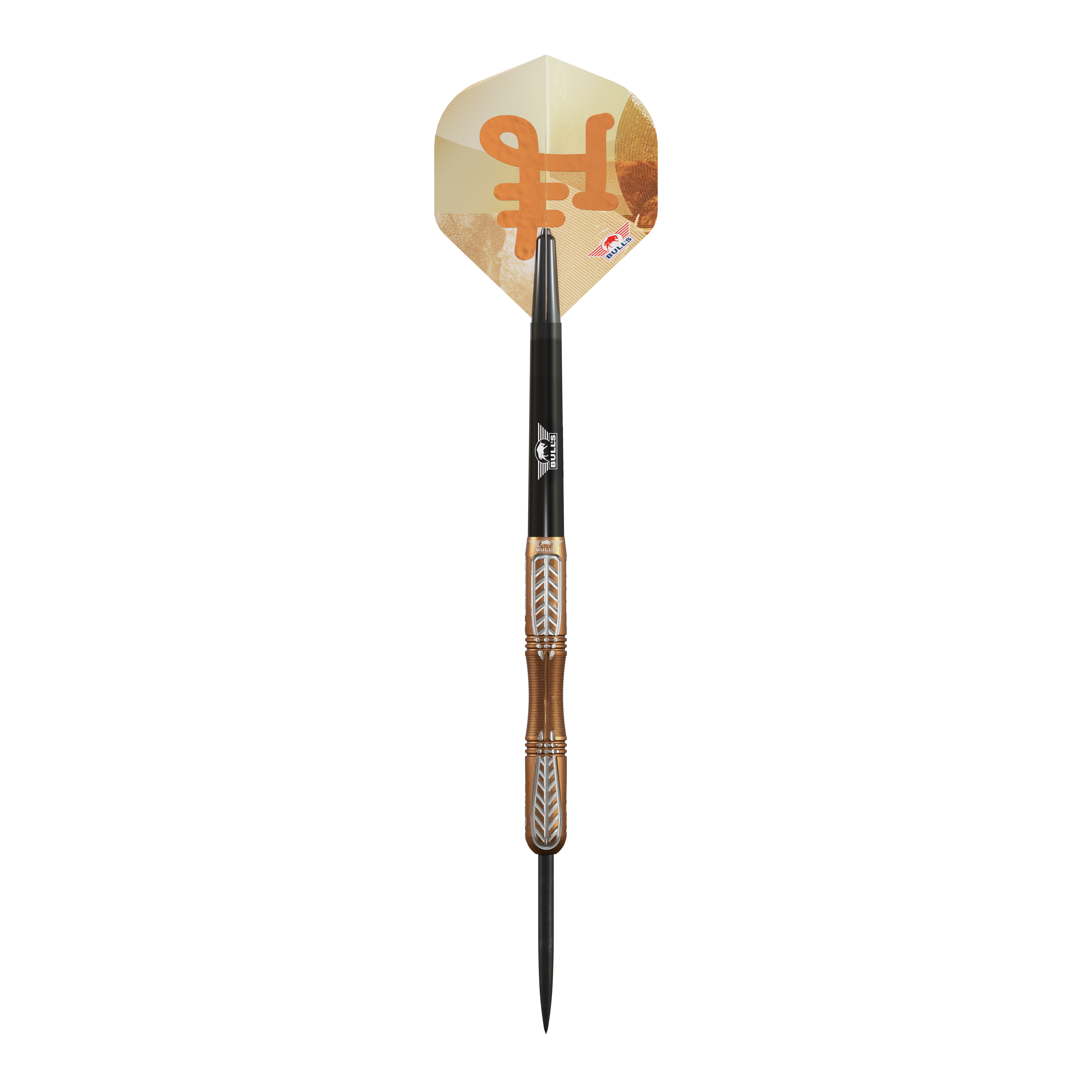 Bulls NL Bronzo True Steel Darts - 23 g Dieses Bild stellt die Bulls NL Bronzo True Steeldarts - 23g dar. Die Darts sind für den professionellen Einsatz gedacht.