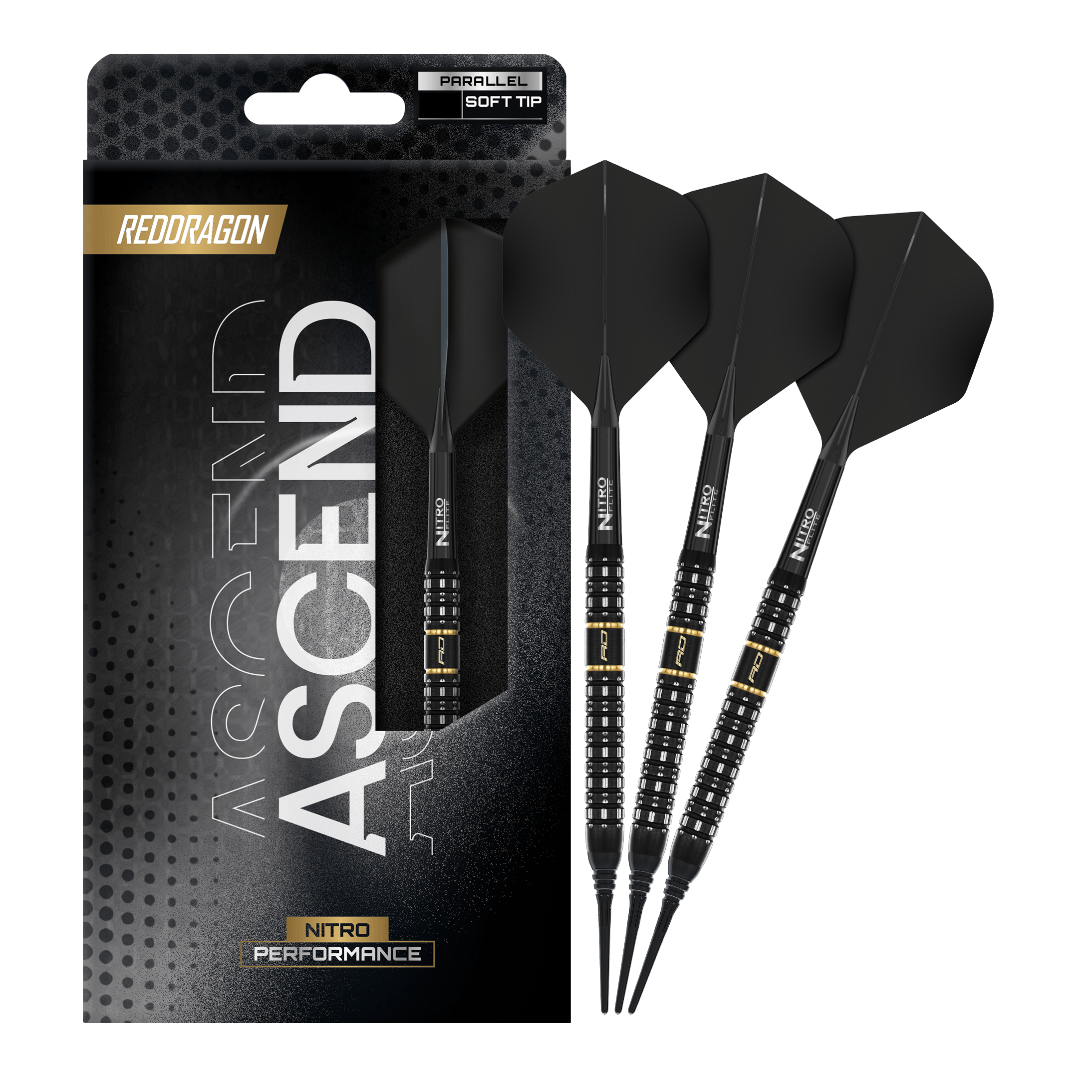 Freccette morbide parallele Red Dragon Ascend - 20 g Abgebildet sind Red Dragon Ascend Parallel Softdarts - 20g. Die Darts sind für Präzision beim Spiel konzipiert.