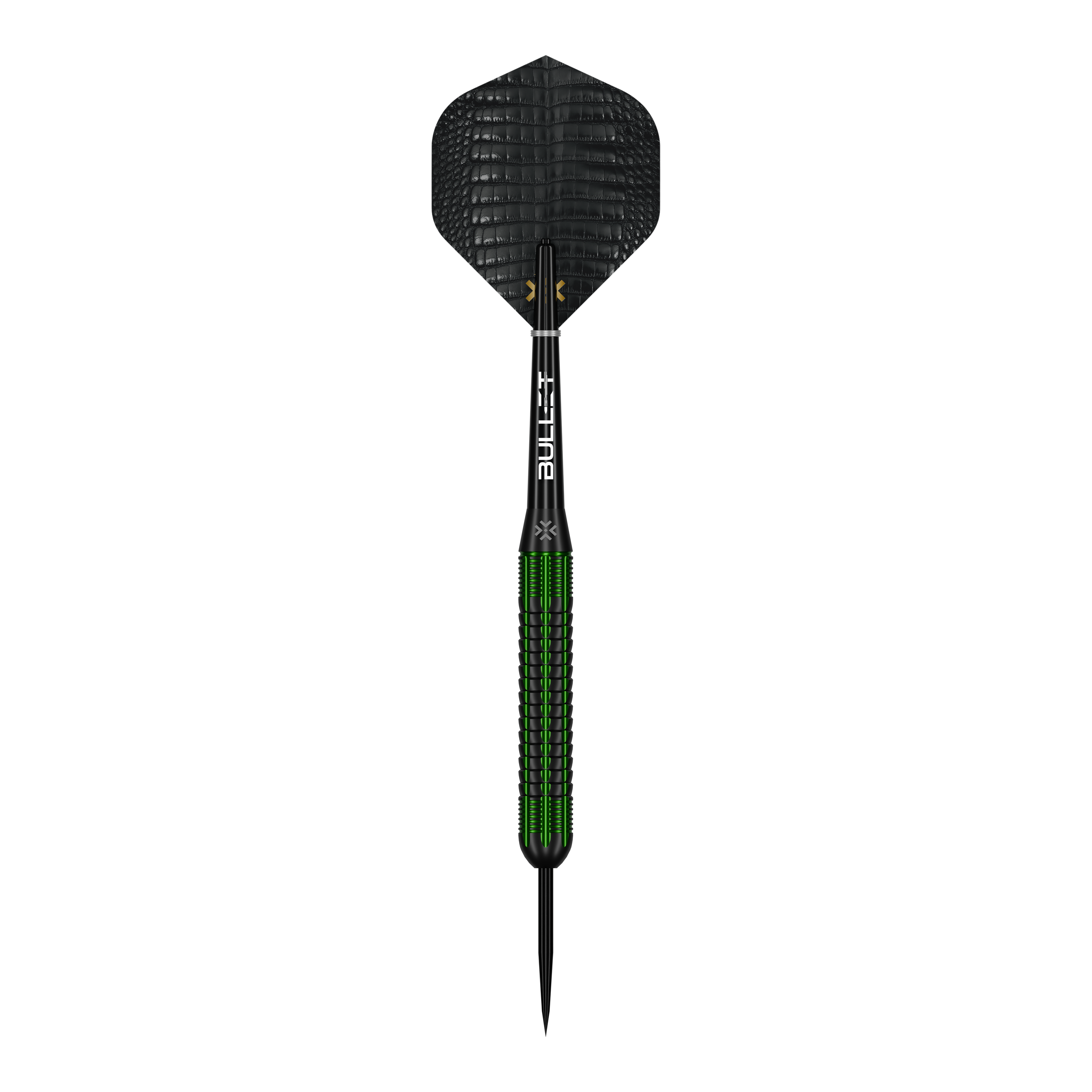 Das Bild zeigt die Bullet Gator Brass Steeldarts - 22g. Es handelt sich um Steeldarts mit einem Gewicht von 22 Gramm.