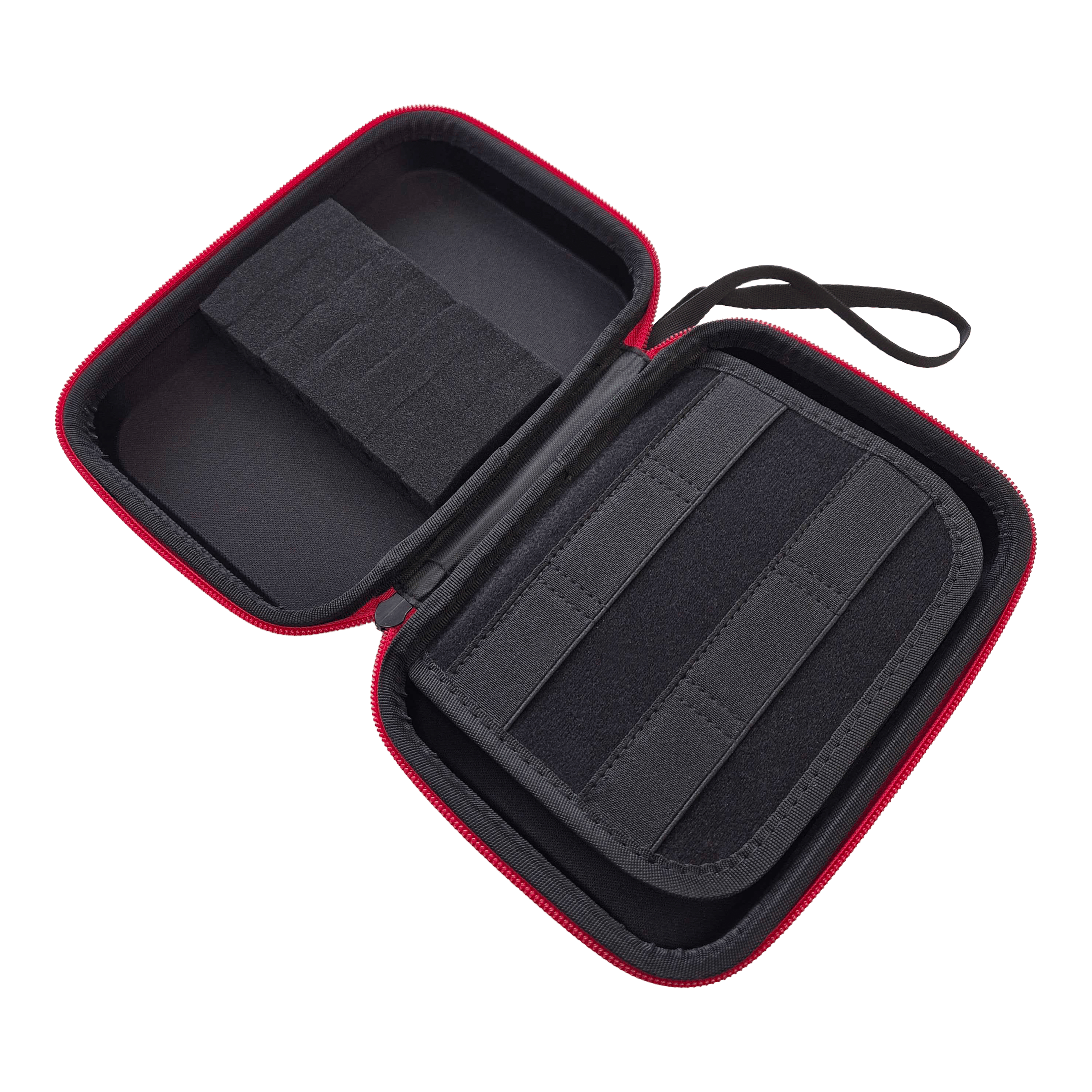 Custodia per freccette McDart System-4 Hier sieht man ein weiteres Bild eines schwarzen Dartcases. Dieses Etui ist zur Aufbewahrung von Dartzubehör geeignet.