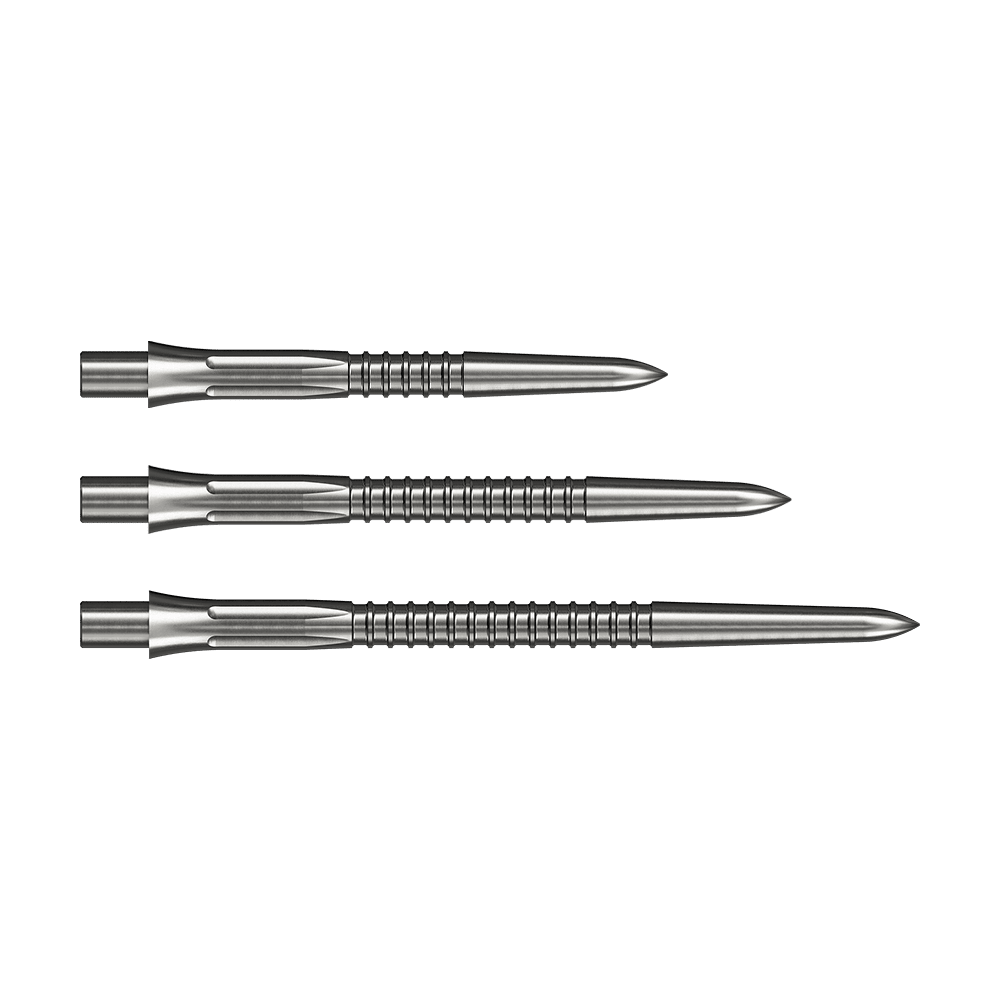 Punte per freccette Mission Caliburn EVO GV1 - argento Auf dem Bild sieht man die Mission Caliburn EVO Dartspitzen GV1 in Silber. Die Spitzen sind für präzises Dartspiel konzipiert.