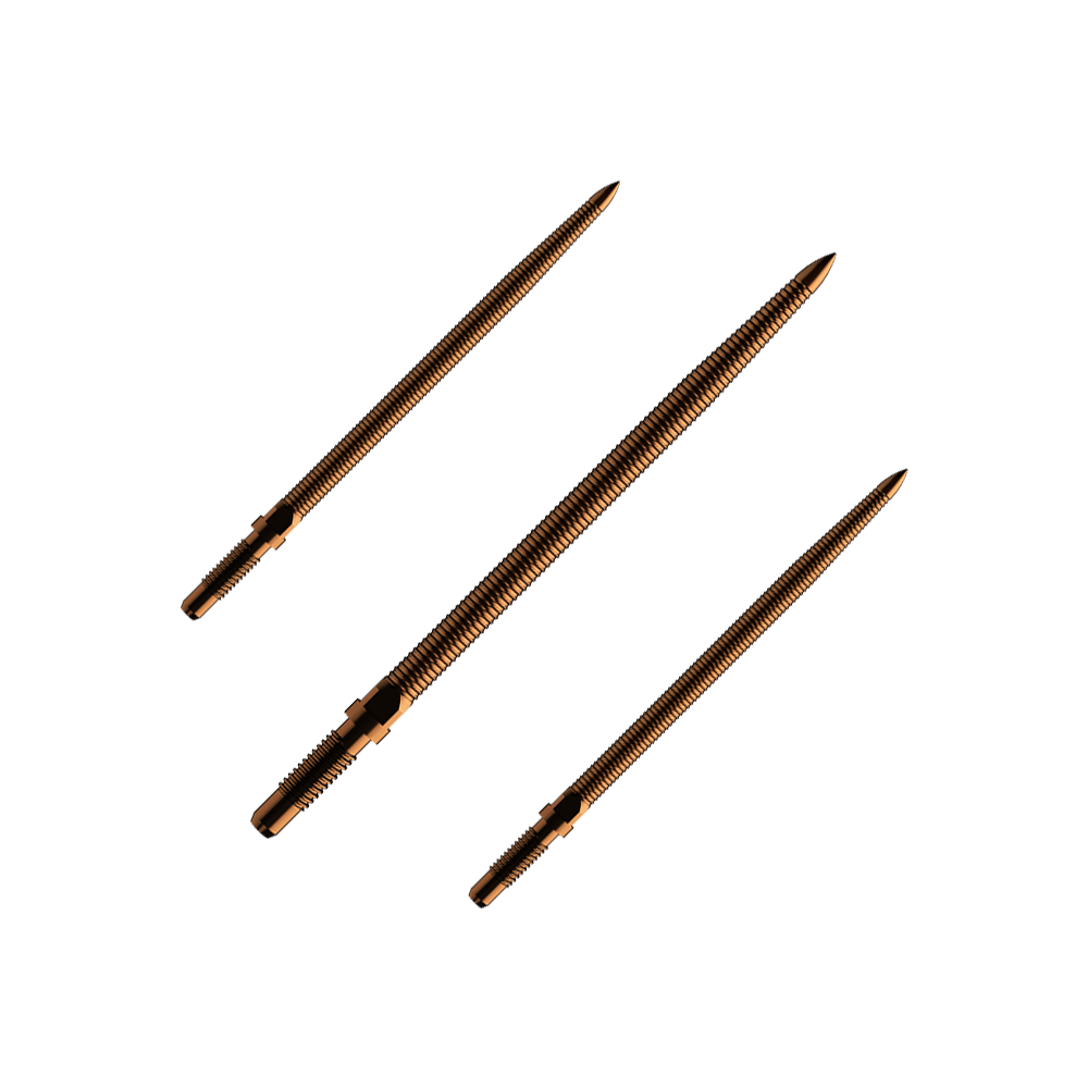 Punte per freccette Bulls NL Convertible Point - Micro Grip - Bronzo Abgebildet ist ein Satz Dartspitzen mit MicroGrip in Bronze. Die Spitzen sind 36mm lang.