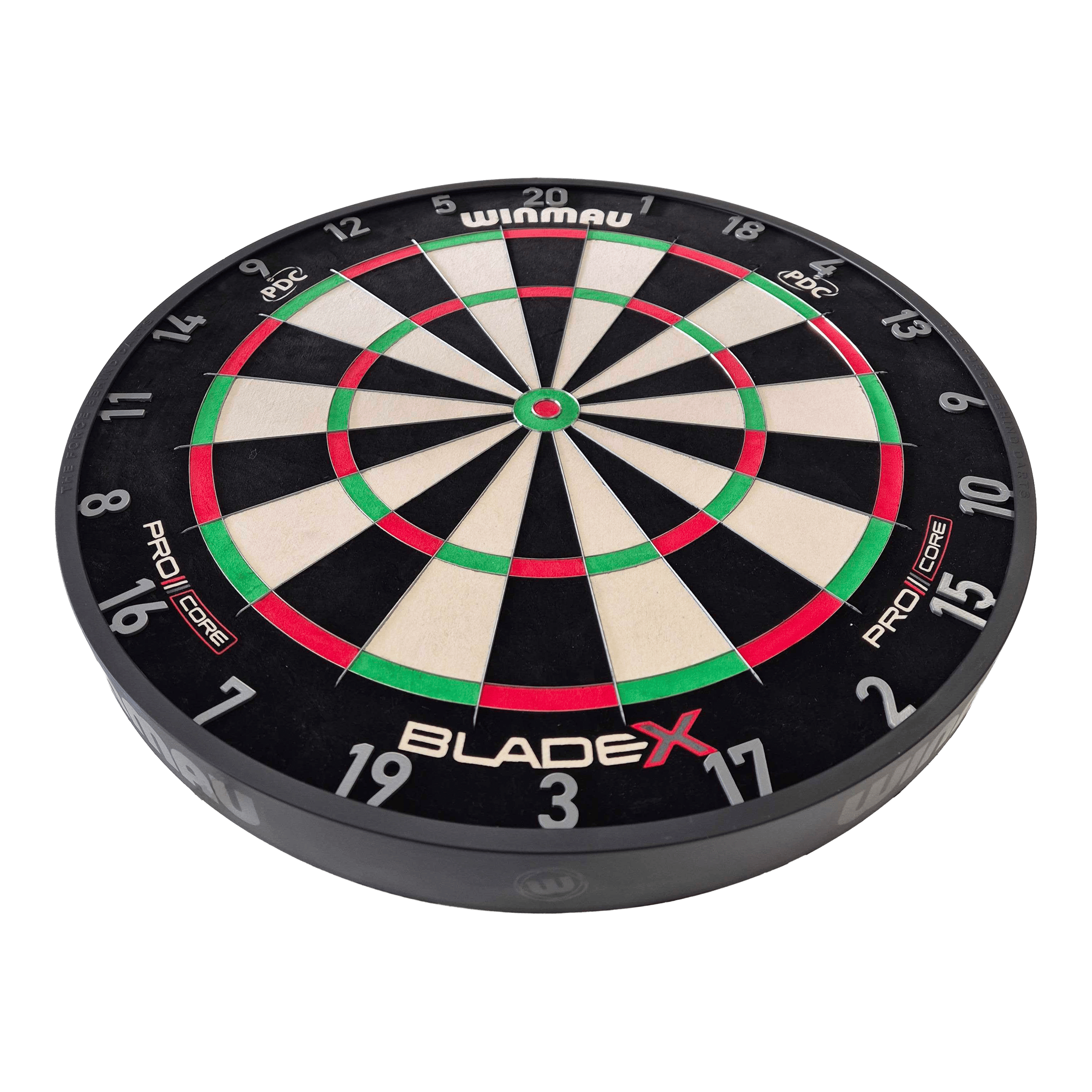 Bersaglio per freccette in acciaio Winmau Blade X ProCore Abgebildet ist das Produkt Winmau Blade X ProCore Steeldartboard. Es handelt sich um eine professionelle Steeldart-Scheibe.