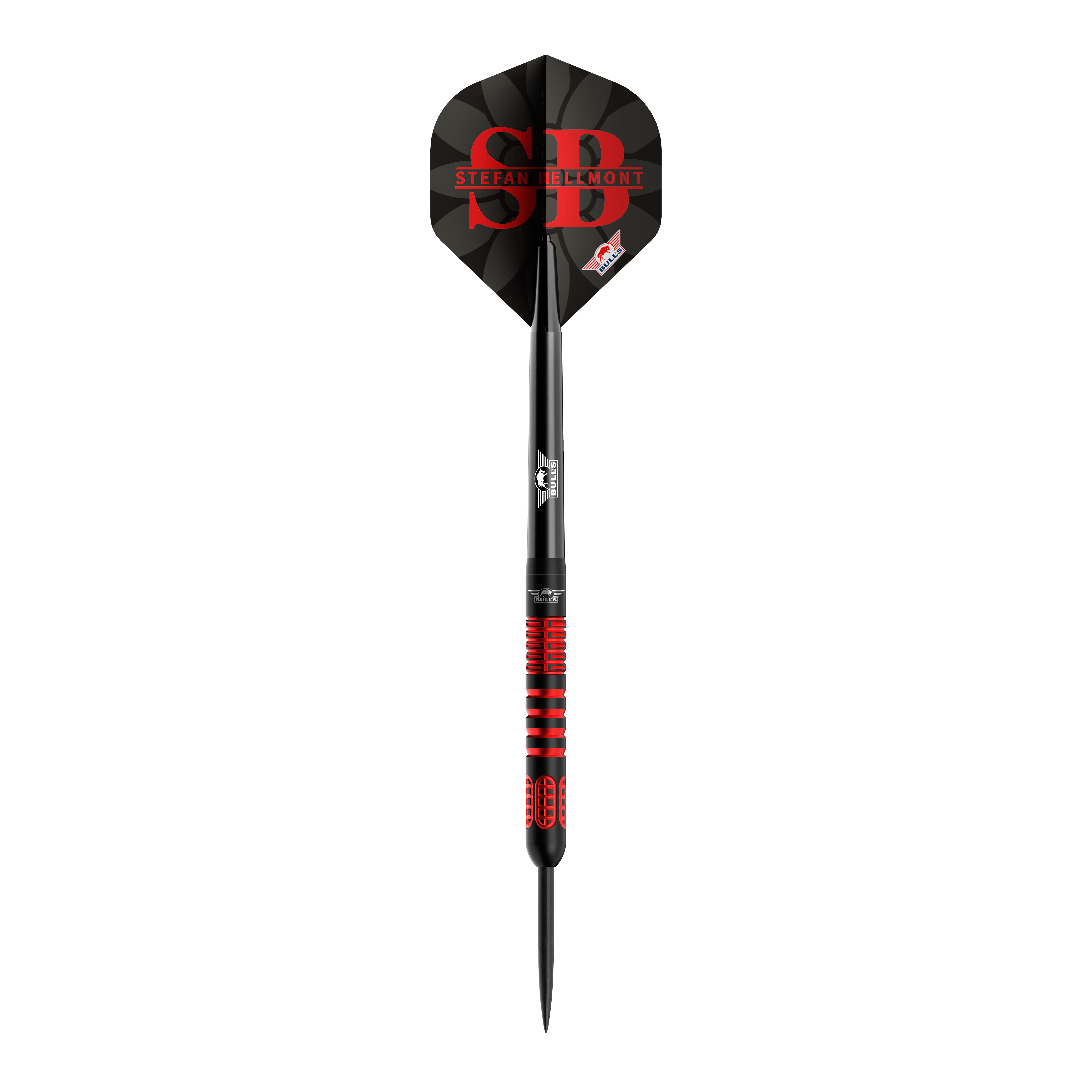 Bulls NL Stefan Bellmont 90 freccette in acciaio - 23 g Diese Abbildung zeigt die Bulls NL Stefan Bellmont 90 Steeldarts 23g. Die Steeldarts zeichnen sich durch ihr stilvolles Design und hohe Qualität aus.