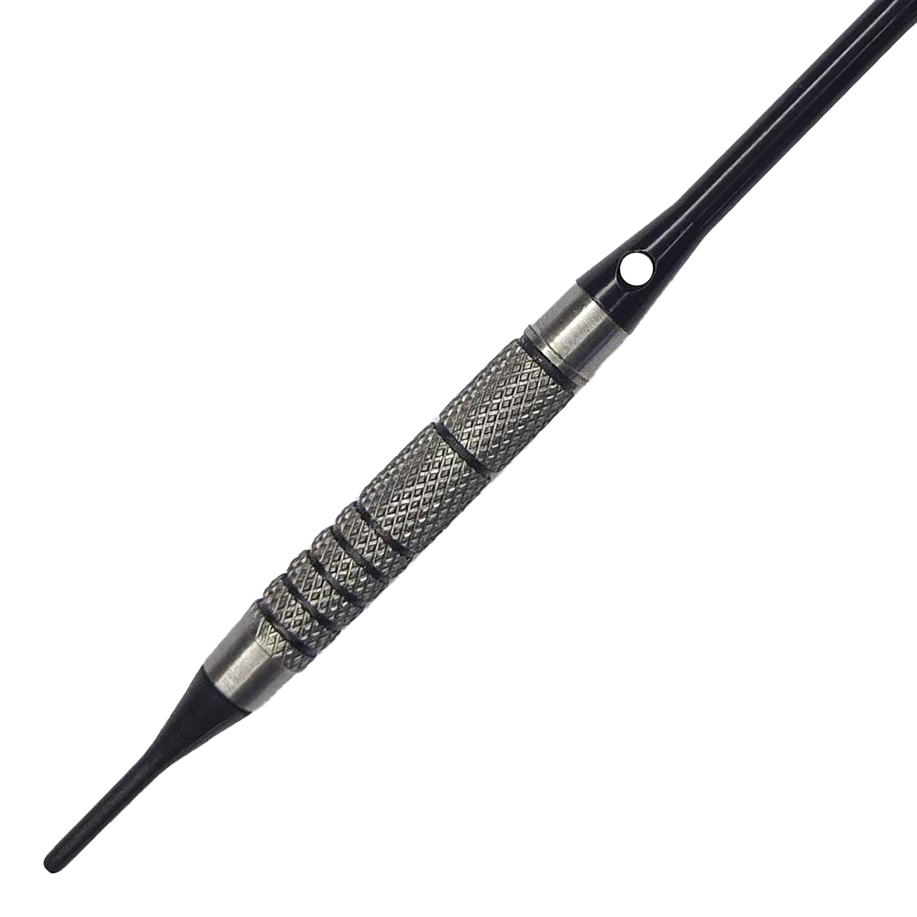 Freccette morbide McDart 85 Tungsten V10 - 17,5 g Dies ist ein McDart 85er Tungsten V10 Softdart mit einem Gewicht von 17,5 g. Der Dartpfeil hat eine strukturierte Metalloberfläche für besseren Halt.