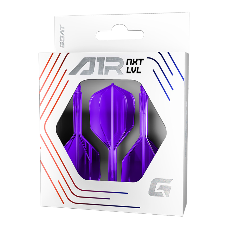Sistema di alberi di volo GOAT A1R No6 - Viola neon Das Bild zeigt das GOAT A1R No6 Flight-Shaft-System in Neon Lila. Das Produkt eignet sich bestens als Dart-Zubehör.