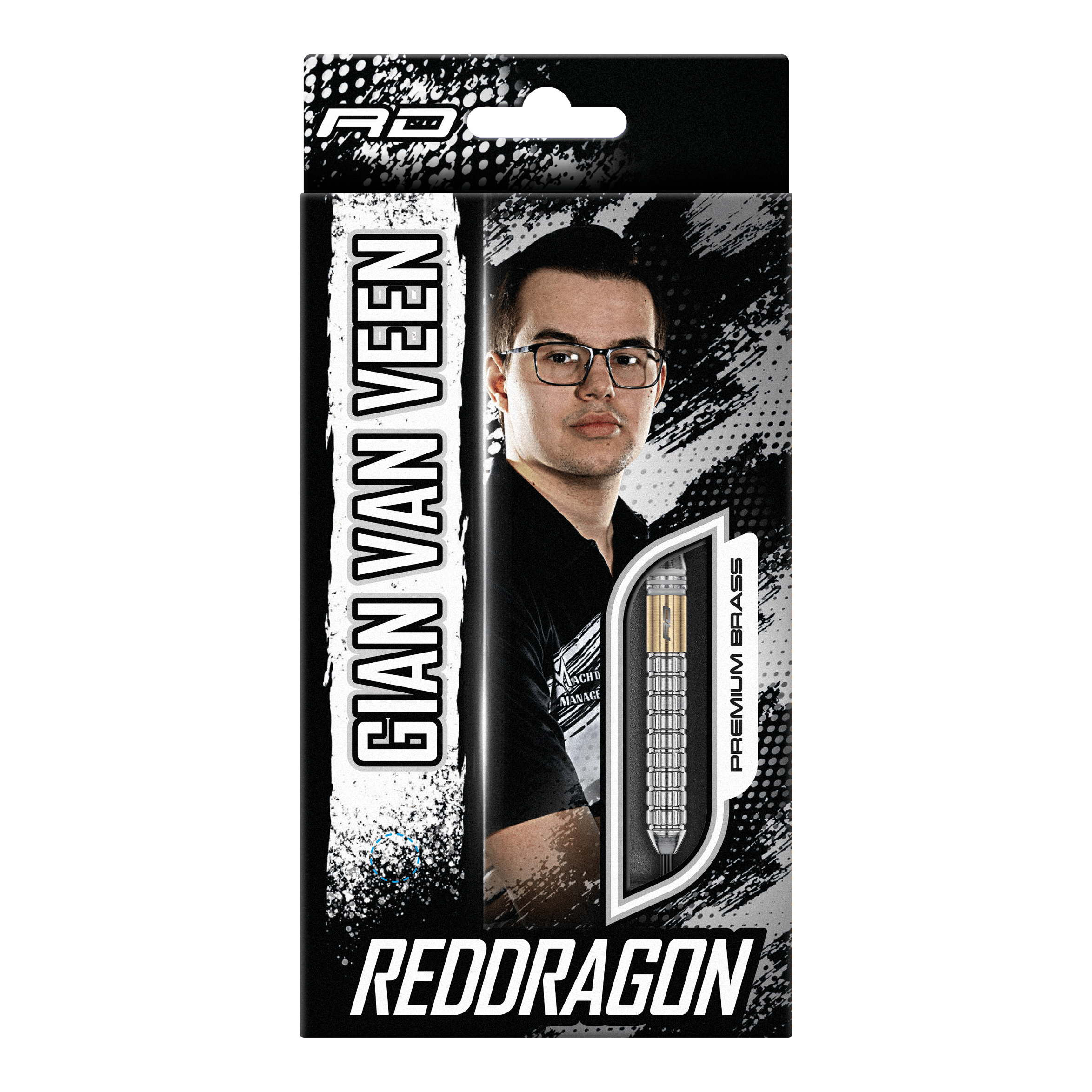 Red Dragon Gian Van Veen Steeldarts in ottone - 21 g