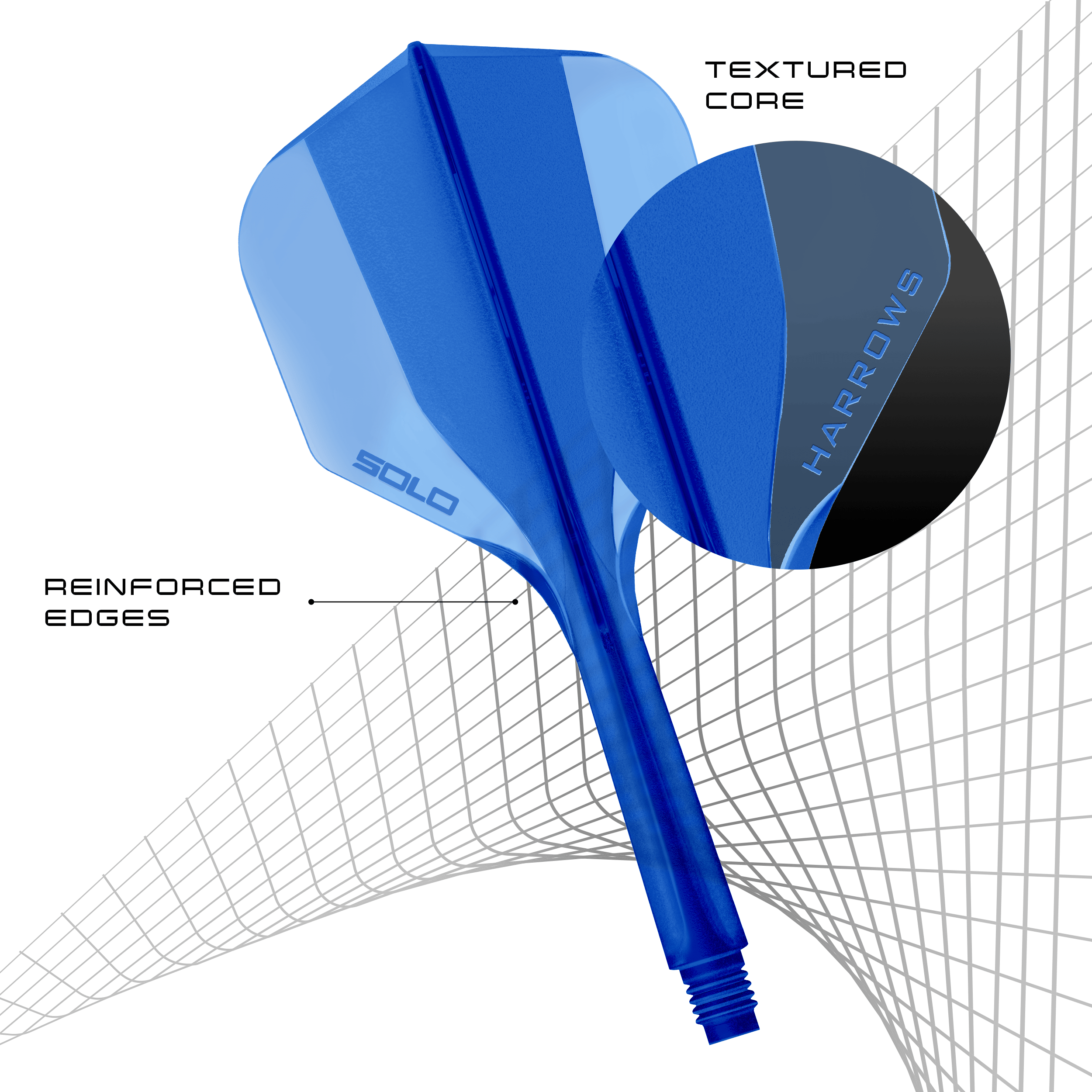 Sistema di alberi di volo Harrows Solo No6 - Blu Abgebildet ist das Harrows Solo No6 Flight-Shaft-System in der Farbe Blau. Dieses Produkt ist für den Dartsport geeignet.