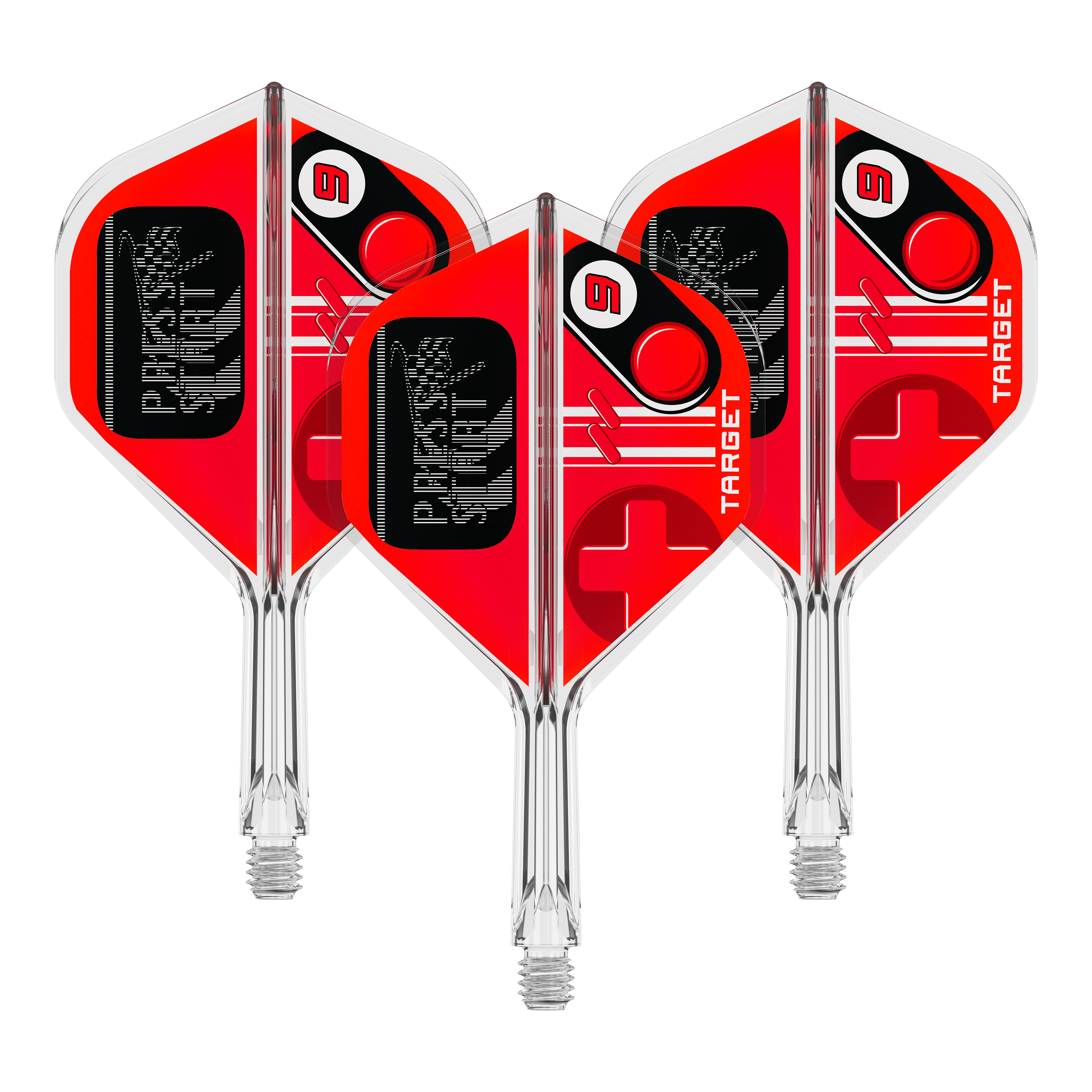 Voli standard Target K-Flex Press Start n. 2 Auf dem Bild ist ein Set Flights für Darts mit dem Namen 410585 Target K-Flex PressStart No2 Standard 19mm zu erkennen. Es ist ein Produkt zur Ausstattung von Dartpfeilen.